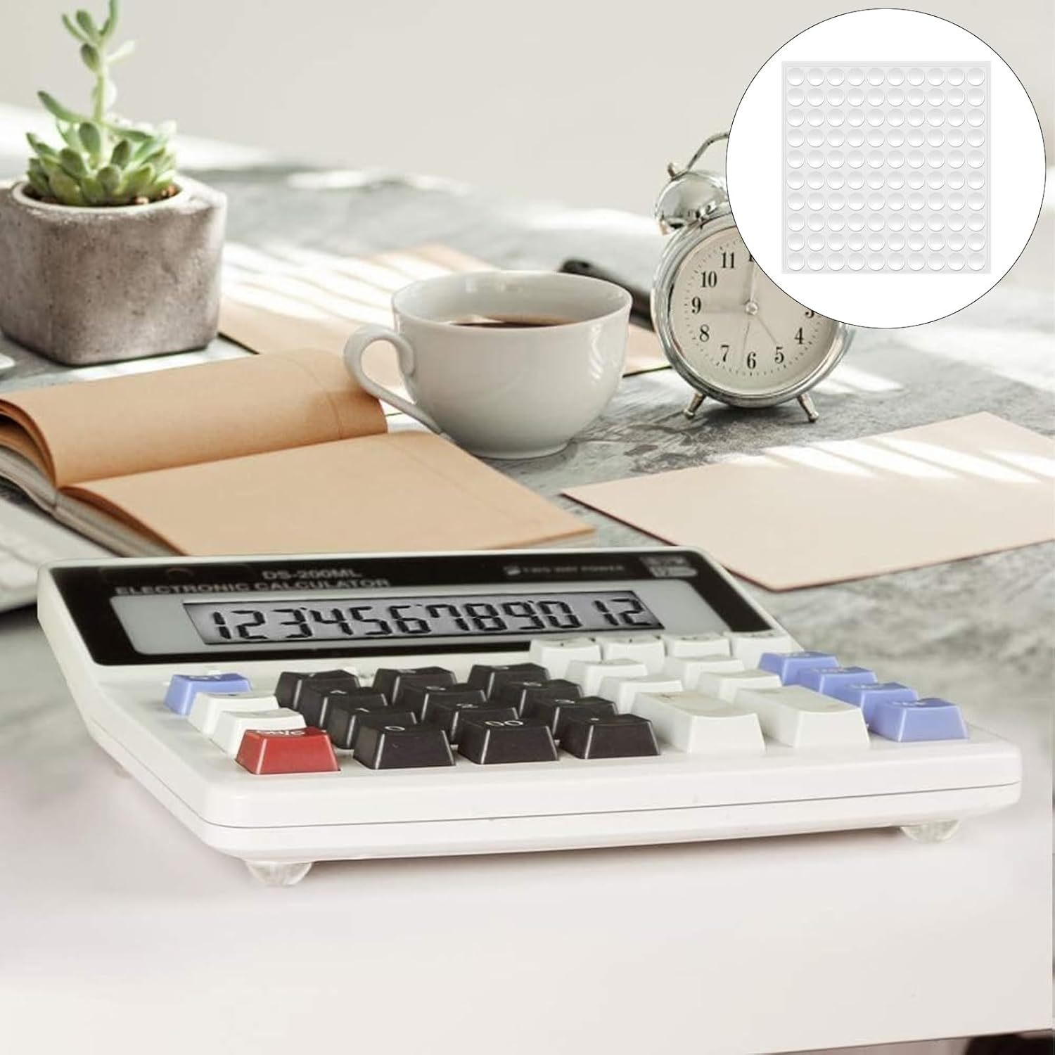 Pack of 100 Rubber Buffers, Self-Adhesive Door Buffers, Rubber Feet, Self-Adhesive Transparent Protective Buffers, Rubber Buffer Bumper Pads for Door Cabinets and Drawers (10 Mm) image number 4