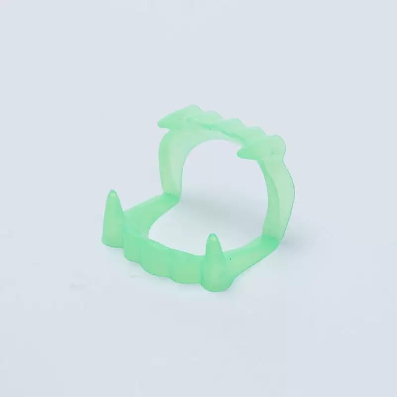 12 Pack White Vampire Teeth Fangs (2X2.5In - Halloween Costume Accessories for Kids & Adults, Party Favors, Fillers, Flexible Plastic Fangs image number 3