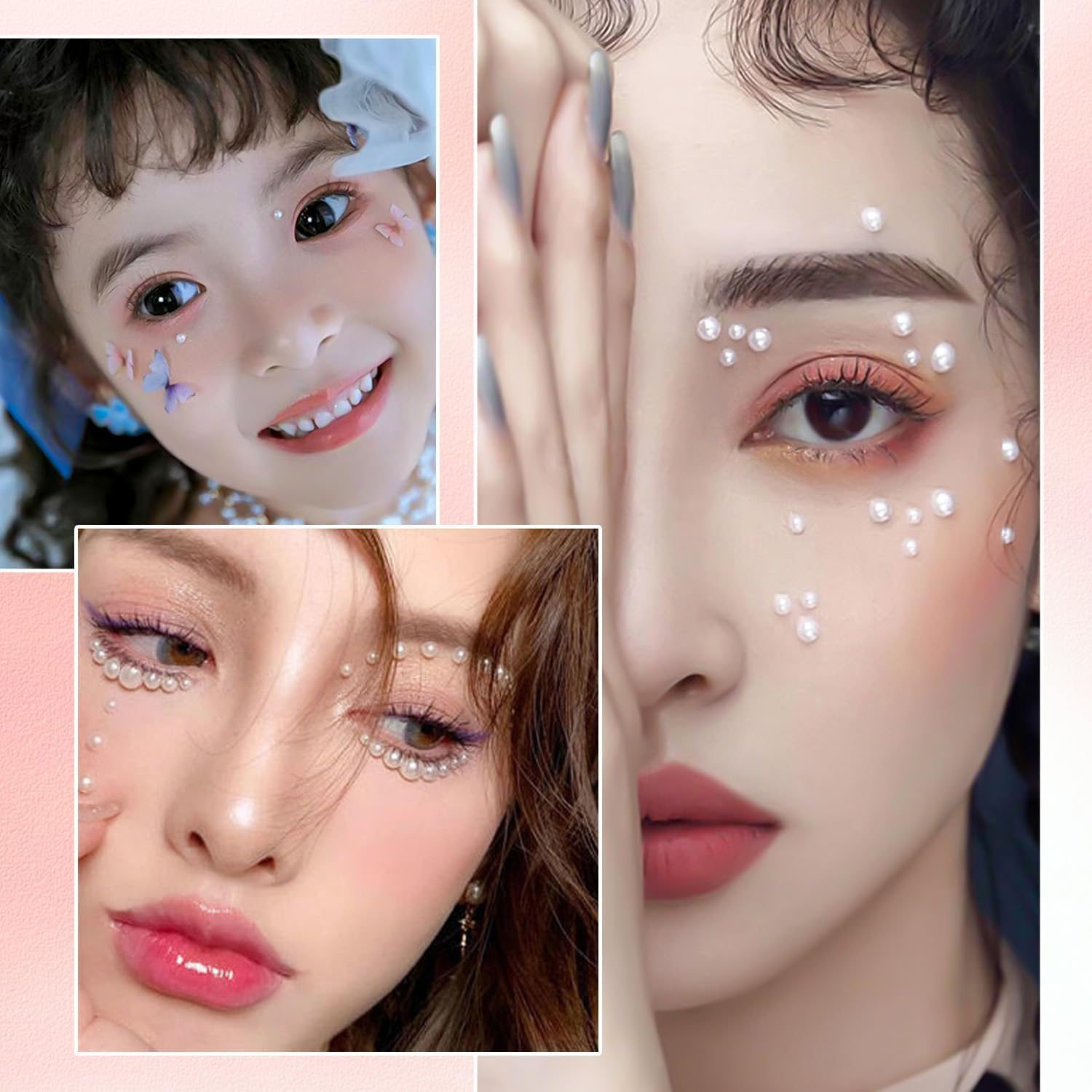 TORMEN Nail Art Diamonds , Rhinestones & Half round Pearls Nail with Tweezers, Multiple Sizes for DIY Nail Art Accessories & Natural or Acrylic Nails image number 5