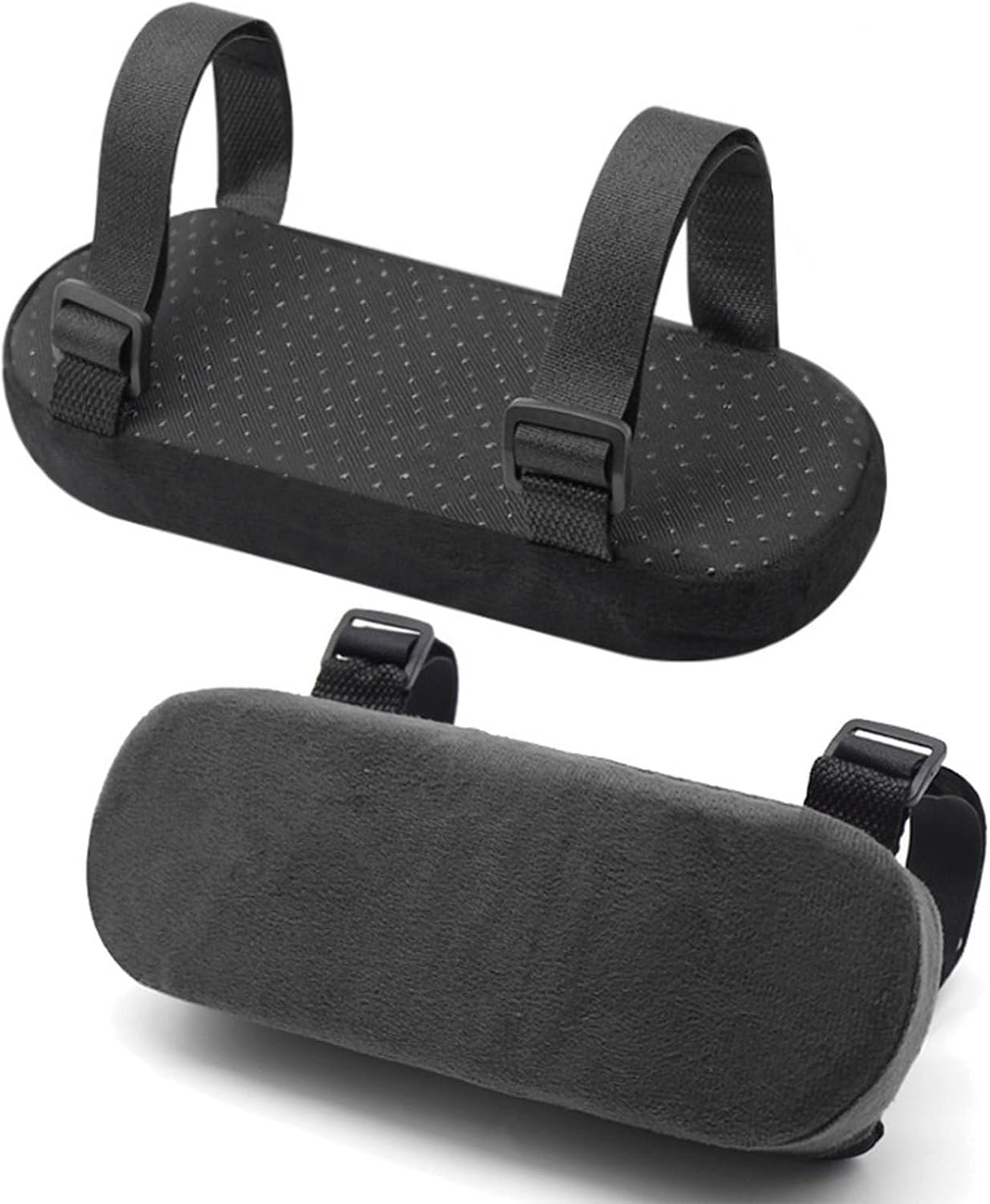 XUTONG 2Pcs Chair Foam Armrest Pads,Comfort Office Chair Arm Rest Gaming Desk Chair for Computer,Car Seat (Black) image number 1