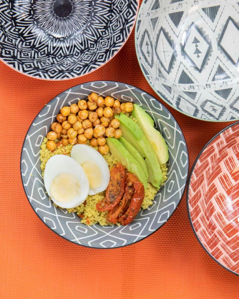 Mikasa Does It All Black Tile Ceramic Bowl, 15.7 Cm Diameter image number 3