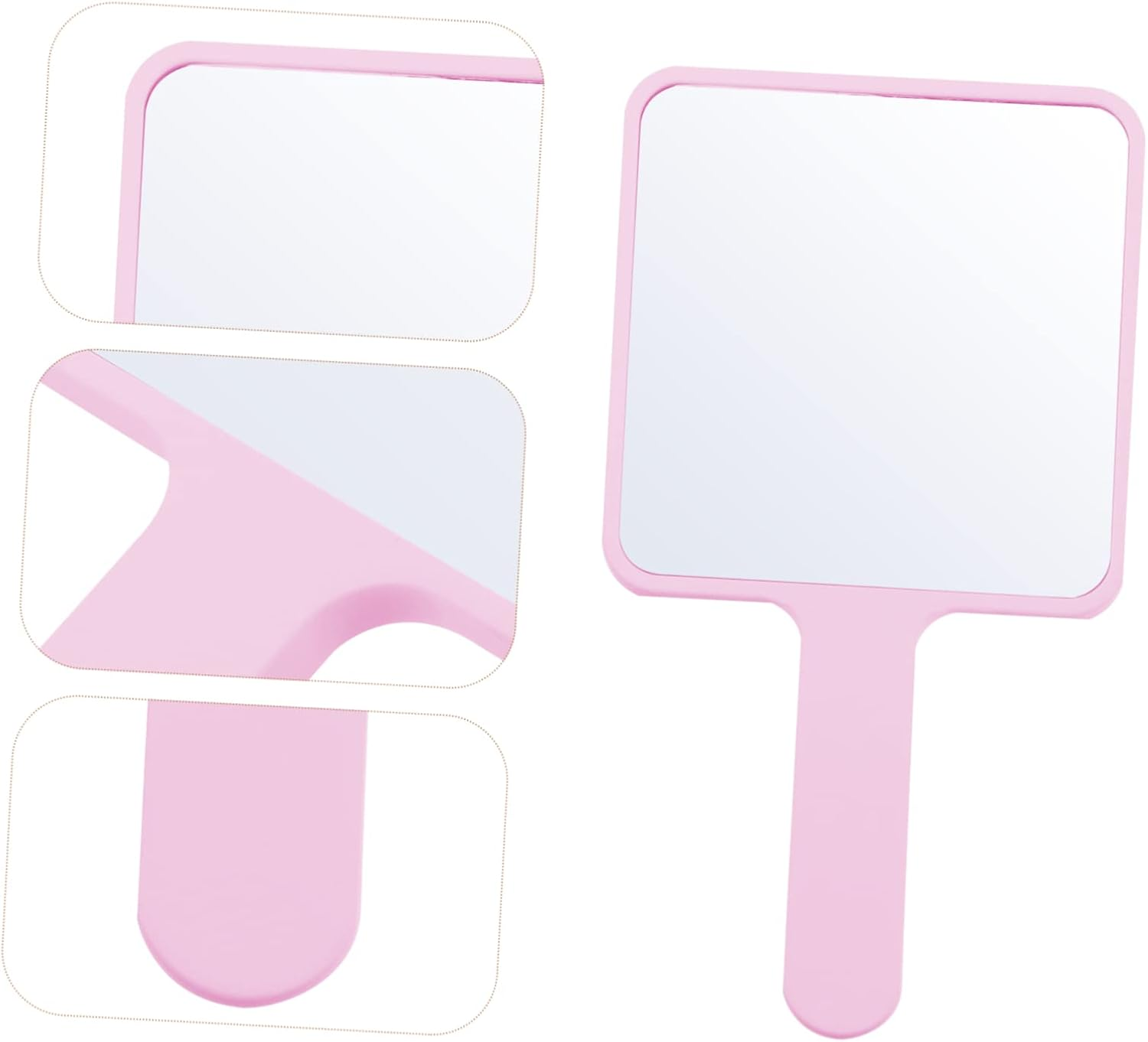 Portable Handheld Makeup Mirror Lightweight Pocket Mirror for Women Travel Cosmetic Mirror for Beauty for Makeup Application and Touch Ups the Go image number 1