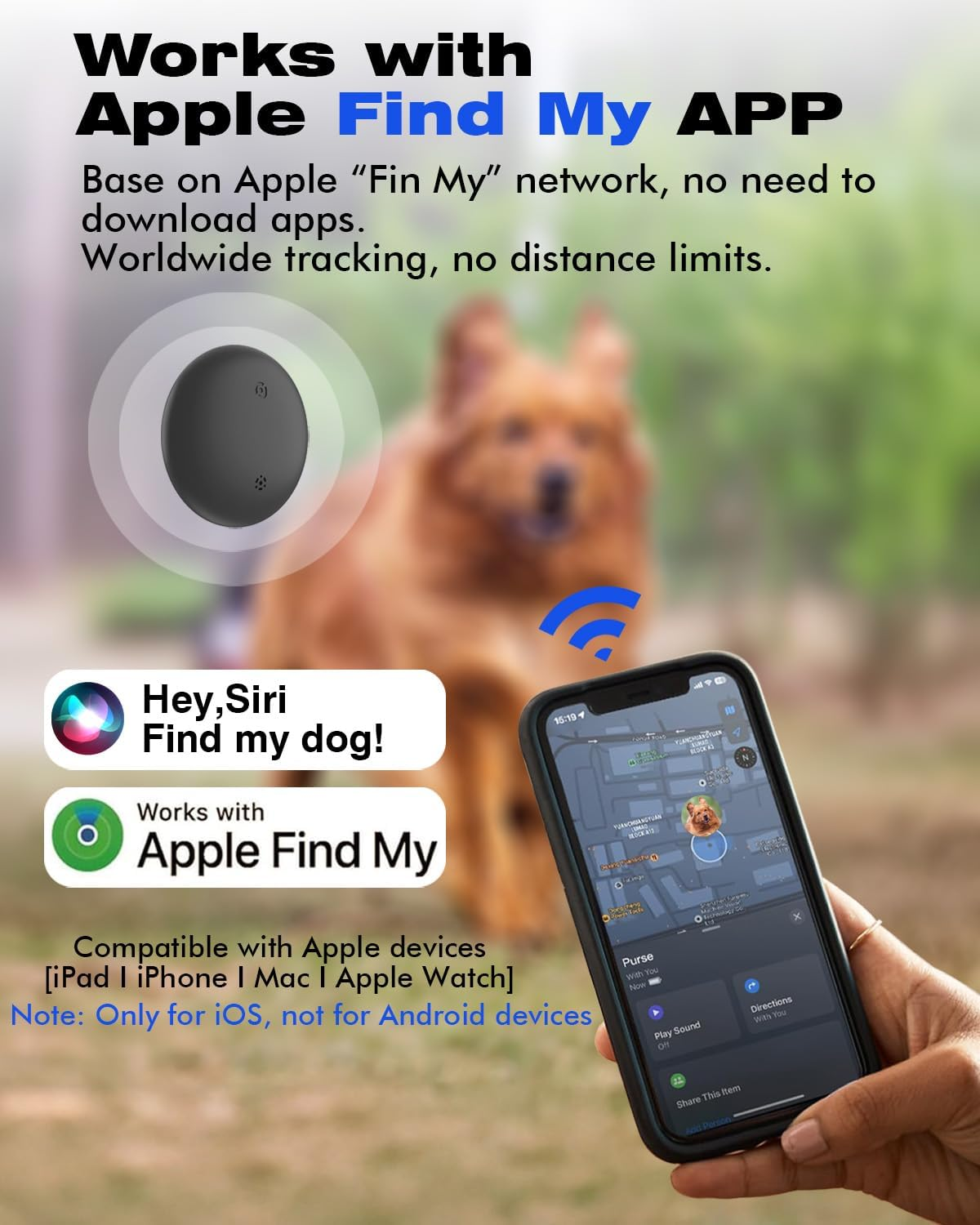 VISOOP Air Tags 2Pack with Holder Case, Smart Bluetooth Tracker Compatible with Find My(Ios Only), Item Finder Locator for Pets/Keys/Bags/Luggage Suitcases, Replaceable Battery Waterproof-Black