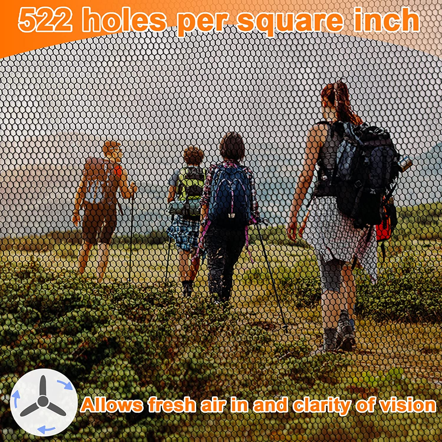 Benvo Head Net Mesh, Protective Cover Mask Face from Insect Bug Bee Mosquito Gnats for Any Outdoor Lover- with Free Carry Bags image number 5