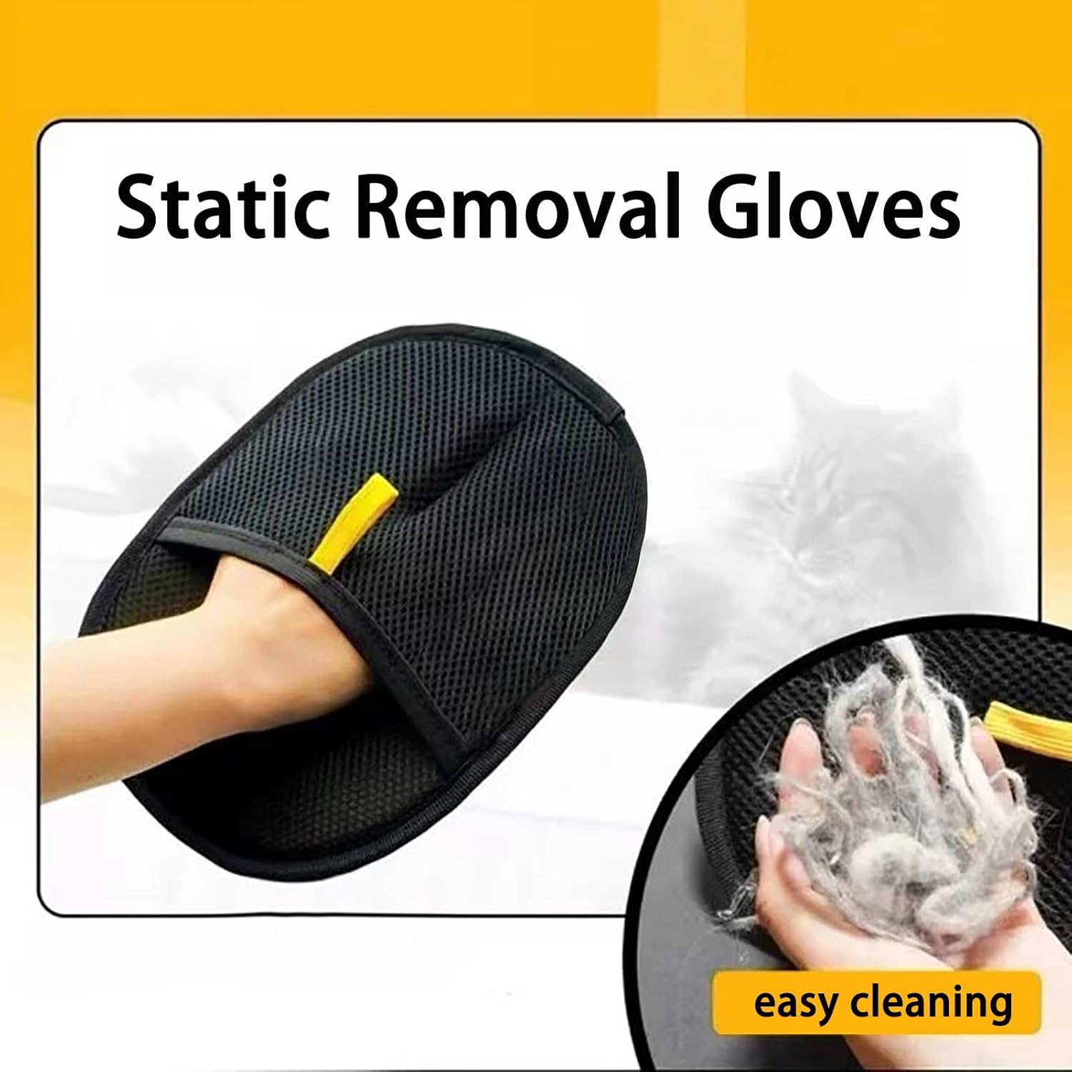 Pack of 2 Fur Magnets, Fur Magnet Gloves, Cat Hair, Pet Gloves, Pet Hair Gloves for Cleaning Clothes and Furniture, for Cats and Dogs image number 6
