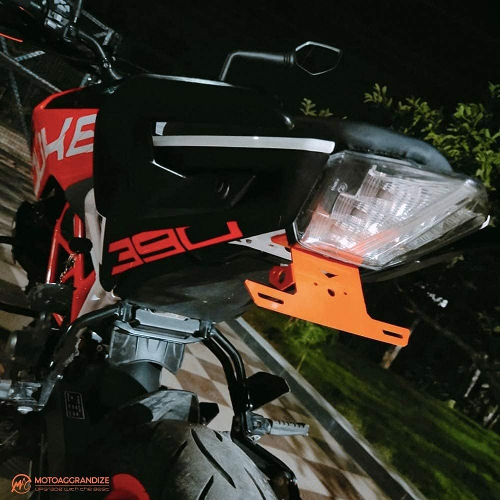 Motoaggrandize Compact Tail Tidy Fender Eliminator for Ktm Duke 125 200 250 390 Orange image number 1