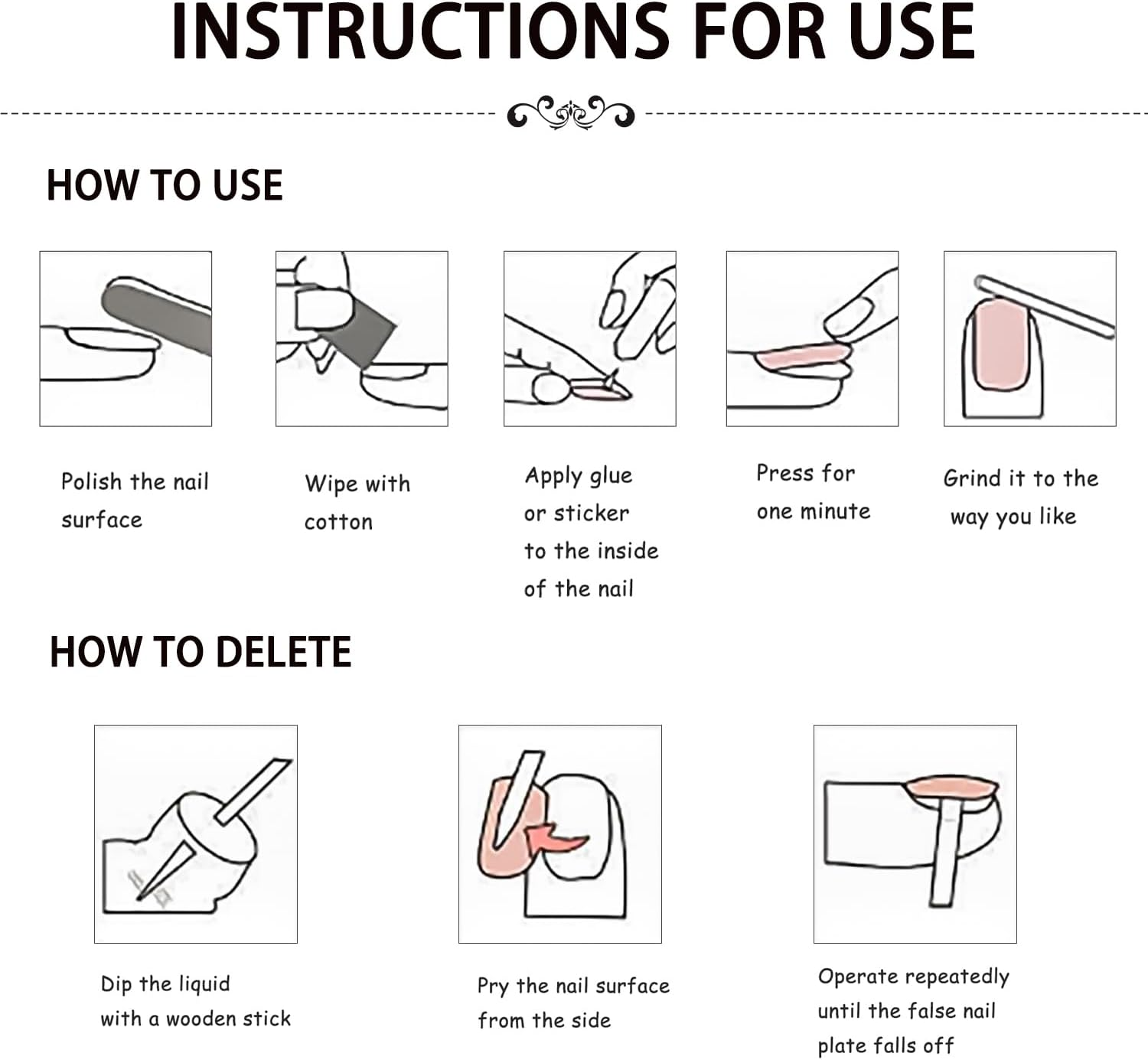 RIICFDD 24 Pieces Almond Style Short False Nails with French Tip, 5D Flower, Drawings, Yellow Tips, Bright Pink Acrylic for Women image number 4