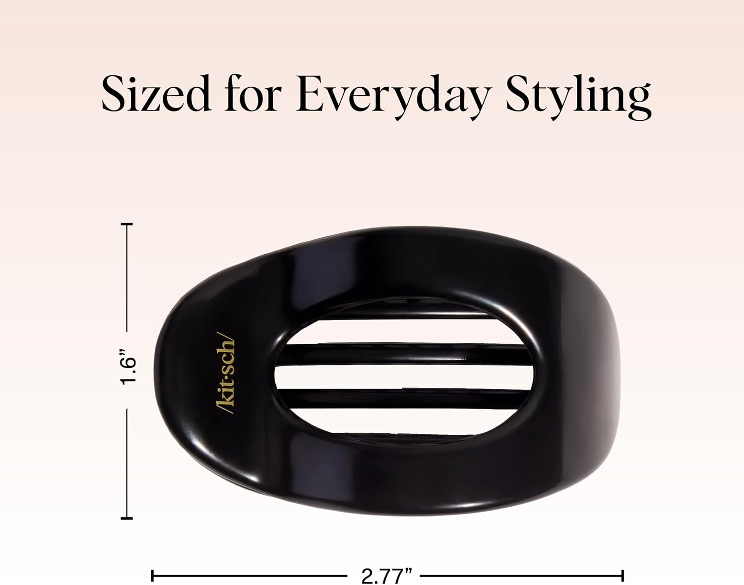 Kitsch Recycled Plastic Small Flat Cloud Clip - Black image number 2