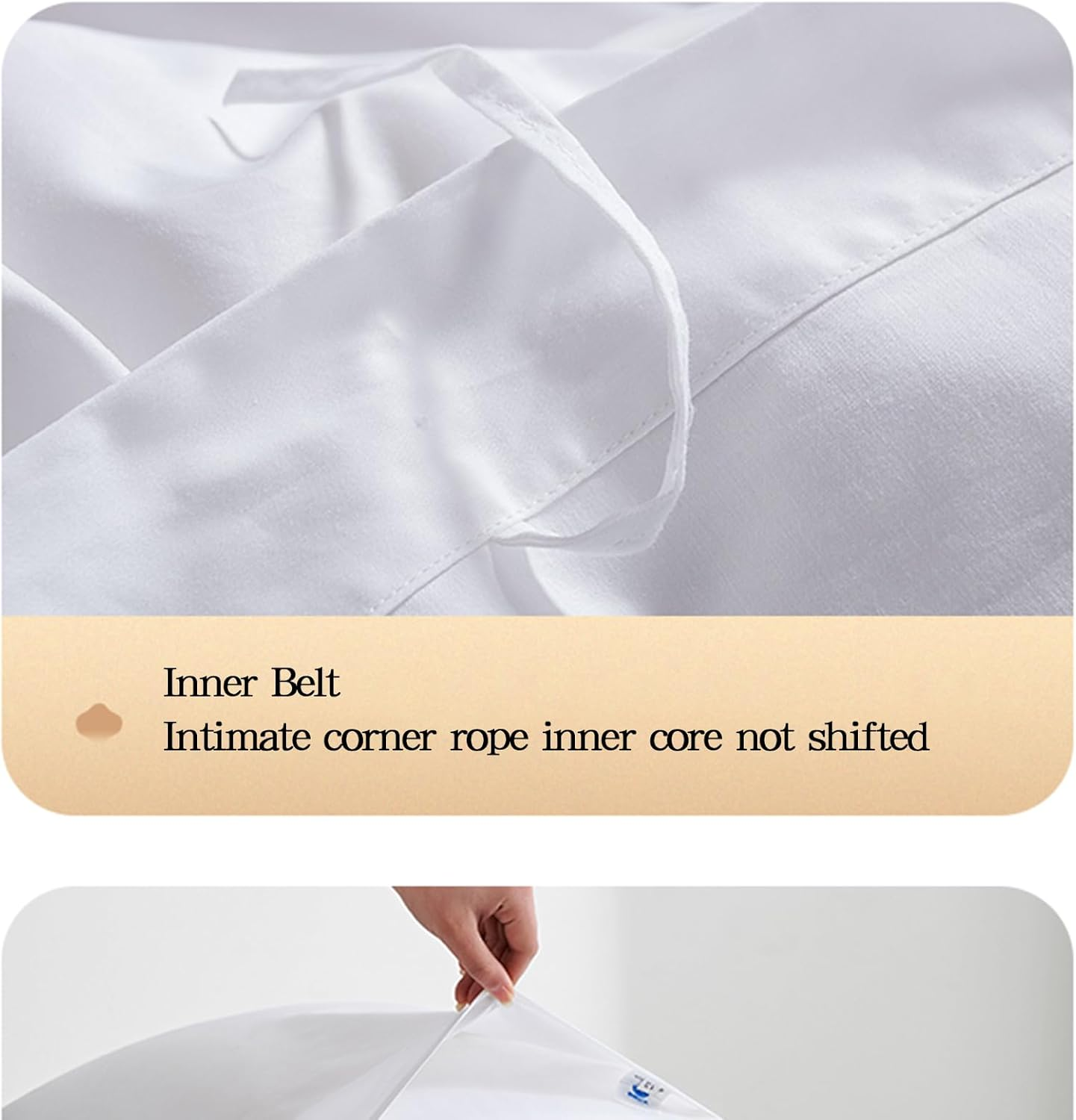 Five-Star Hotel Bedding Set, 100% Cotton Bed Sheets, Specially Designed，4 PC Luxury Set Extra Soft, Cooling Bed Sheets - Wrinkle, Fade, Stain Resistant image number 2