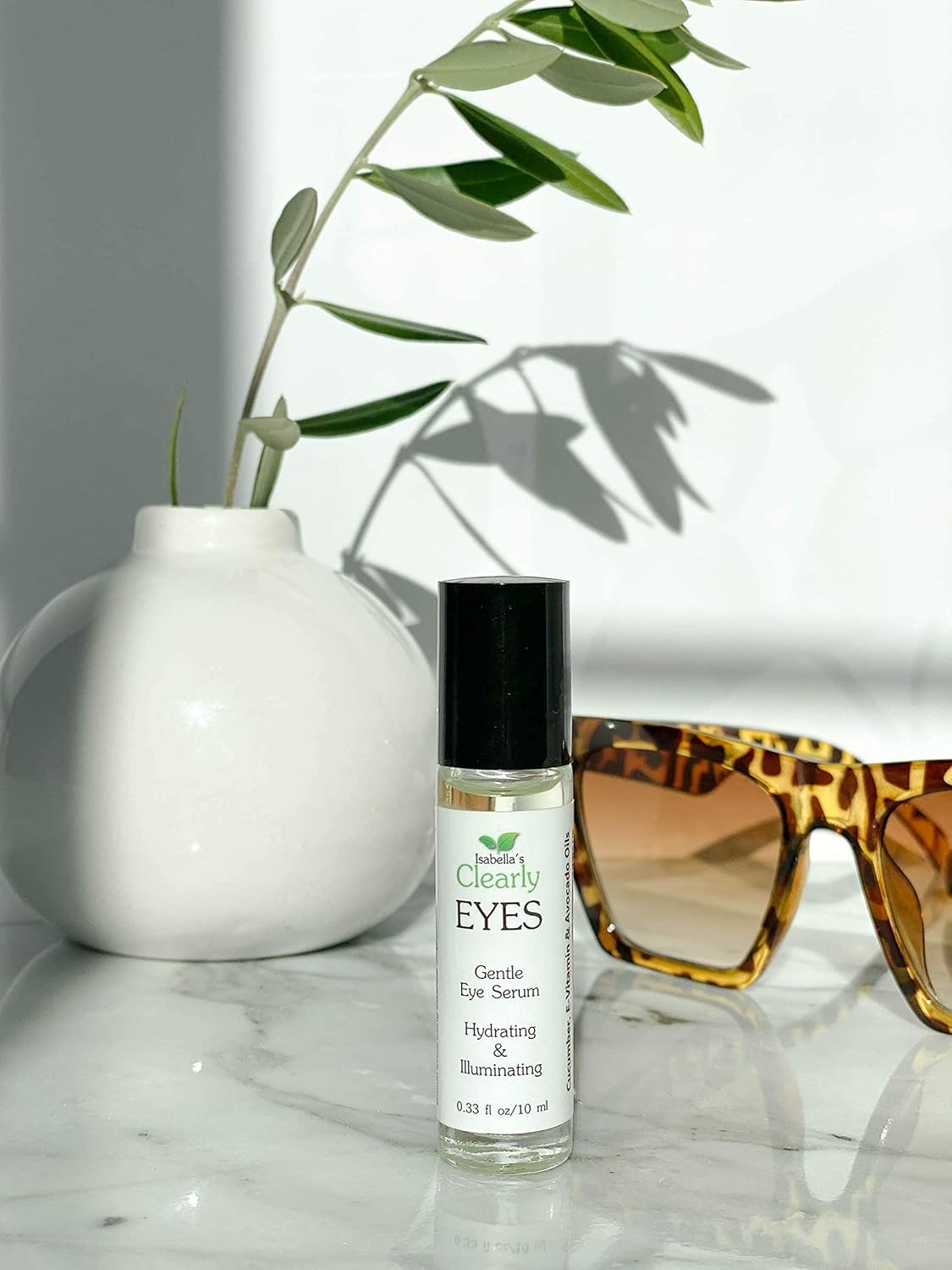 Clearly EYES Natural anti Ageing Eye Serum | Hydrating and Firming Instant Treatment for Tired Puffy Eyes, Dark Circles, Swollen Eyelid, Eye Bags | Cucumber and Avocado Oils | Made in USA image number 1