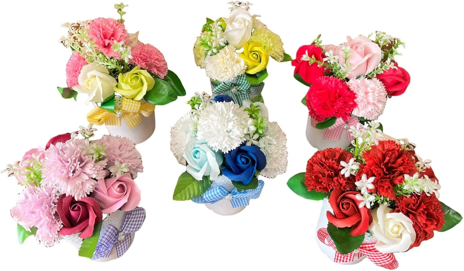 Q-FLA 751578 Soap Flower Fragrance Arrangement, S, Blue, Mother'S Day Gift image number 3