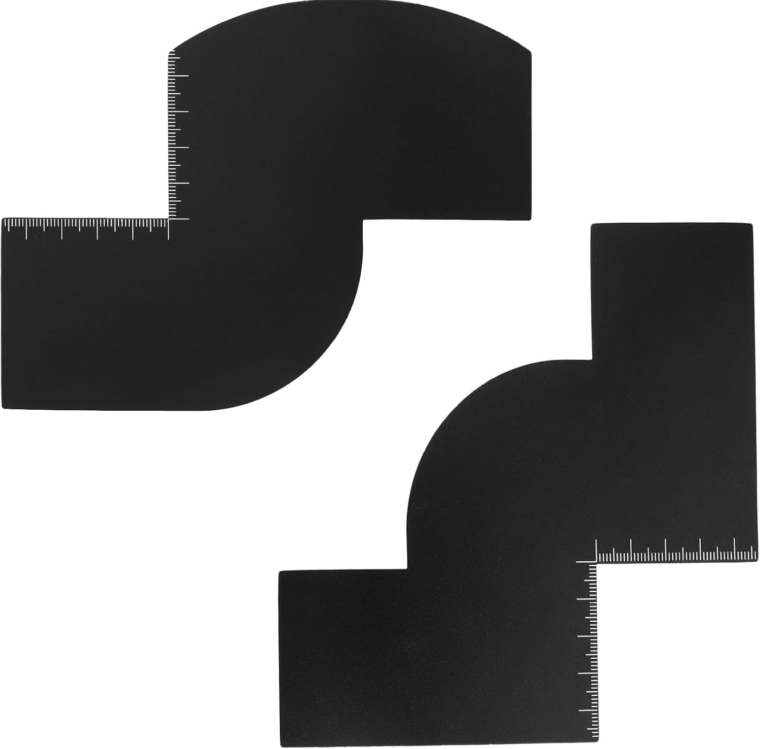 Professional Hair Liner Cards, 2 Pack Barber Enhancement Tool with Measurement Guide, Barber Enhancement Cards with Measurement Indicators, Color Spray Edge Hair Liner Line up Cards image number 6