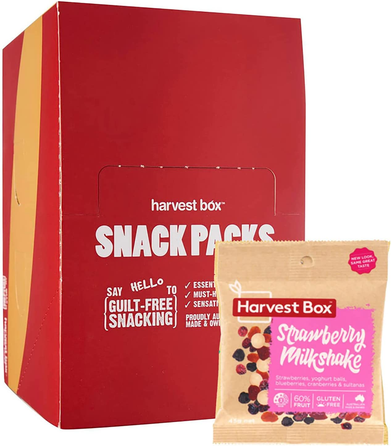 Harvest Box Strawberry Milkshake Snack Pack, 10X45 Grams image number 3