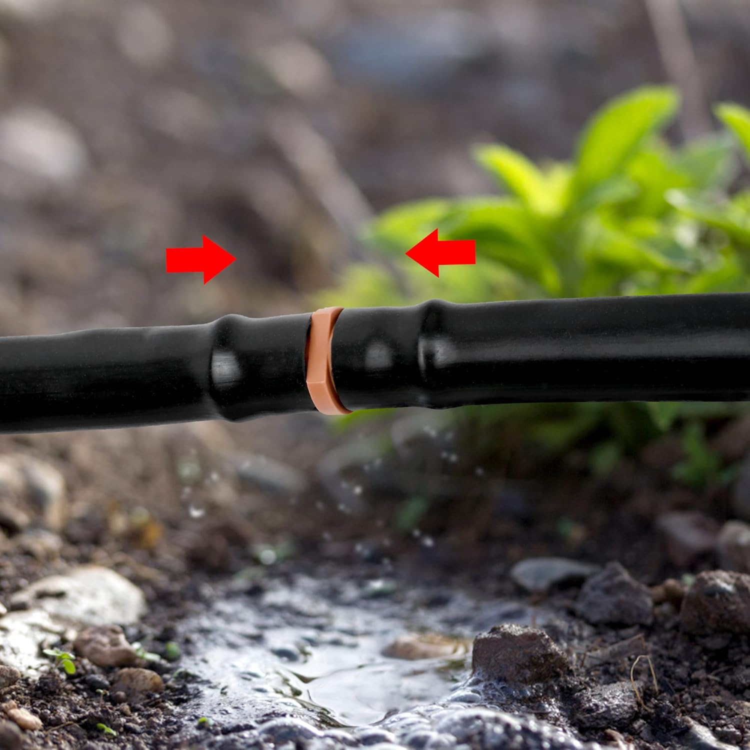 Cozy Tower 36 Pcs Drip Irrigation Kit 1/2 Inch Drip Irrigation Fittings Parts, Irrigation Tubing Fittings Hose Barbed Connectors, Including 2 Crosses 10 Tees 6 Elbows 12 Couplings 6 End Plugs image number 3