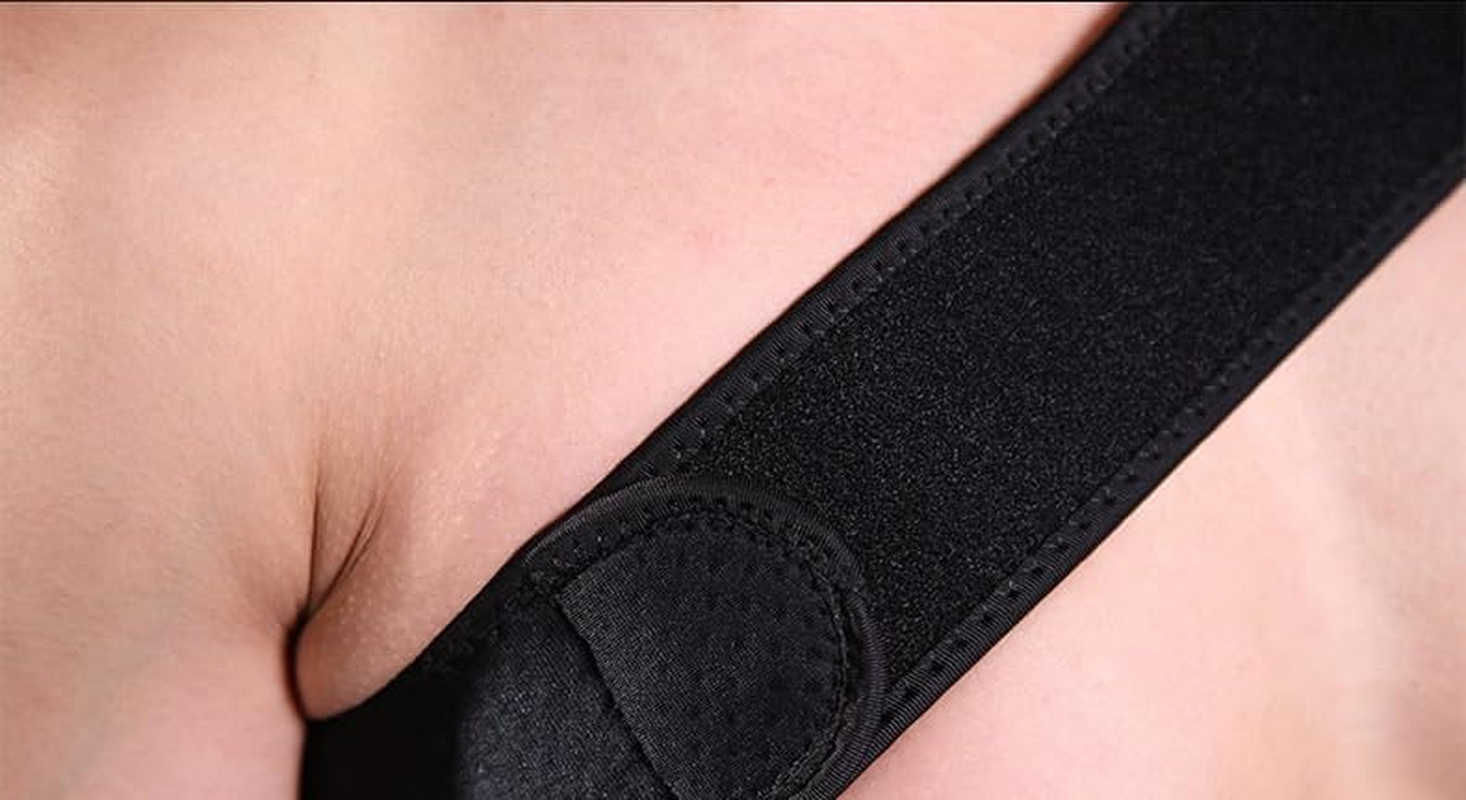 Right Shoulder Brace for Women Men,Adjustable Shoulder Support for Shoulder Pain Relief，Dislocated Joint, Tear,Sprain,Soreness,Bursitis, Tendinitis,Shoulder Support Strap (Black, M) image number 4