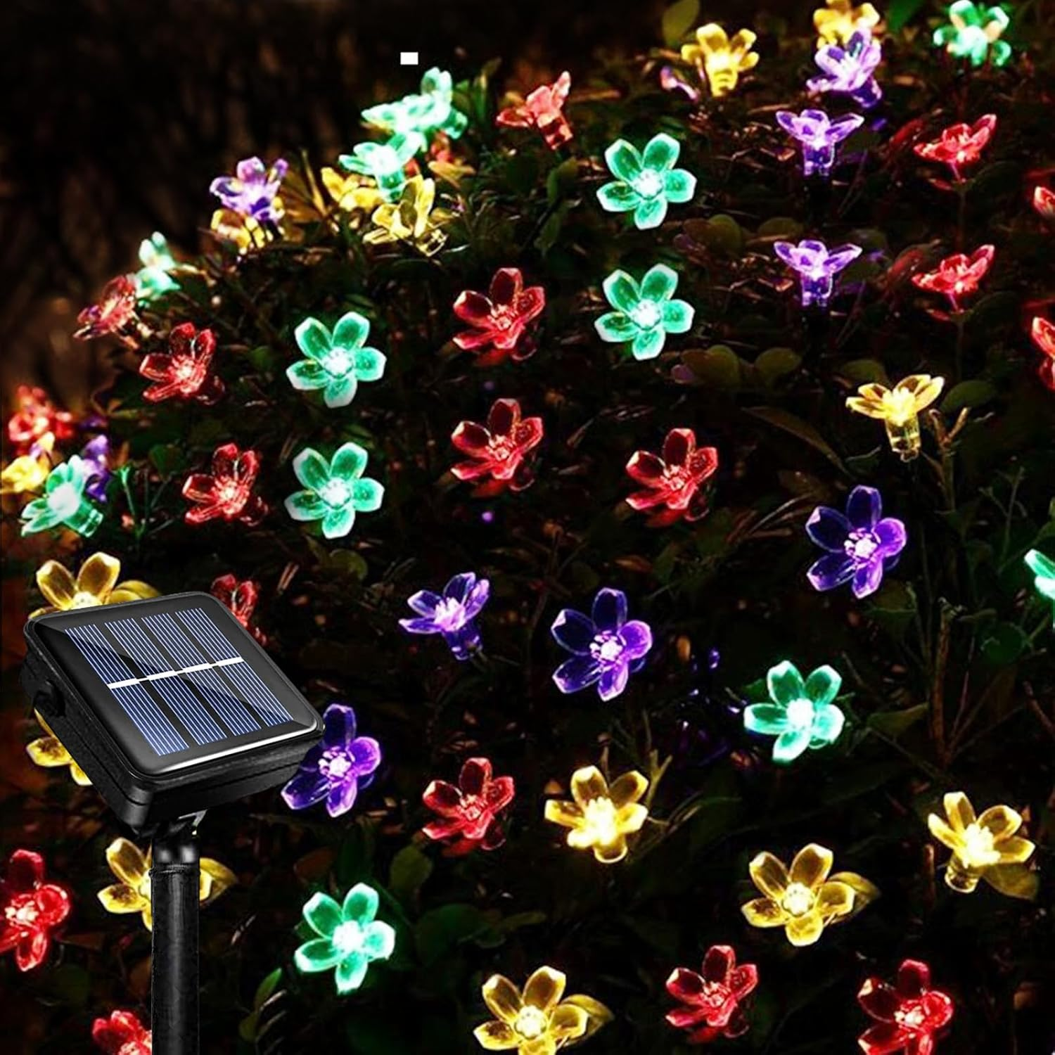 Acxilexy Solar Flower String Lights, 100LED 39Ft Cherry Blossom String Lights, 8 Modes Sakura Fairy Lights Outdoor, IP65 Waterproof Flower Lights for Garden Wedding Christmas Party Decoration