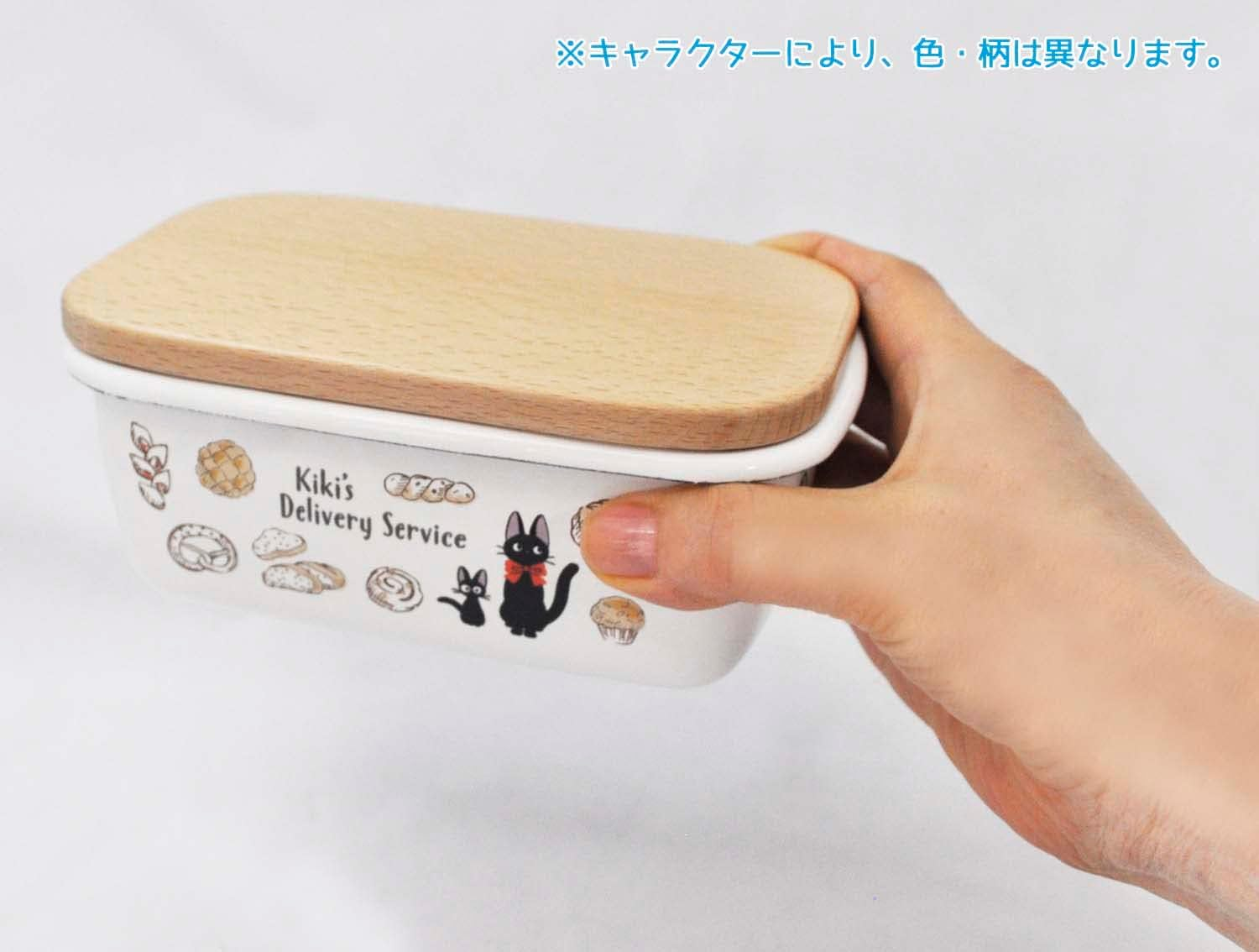 Skater ENBT5_592553 Enameled Butter Case, Wooden Lid, 16.9 FL Oz (500 ML), My Neighbor Totoro, 4.0 X 6.0 X 2.5 Inches (103 X 153 X 64 Mm) image number 1