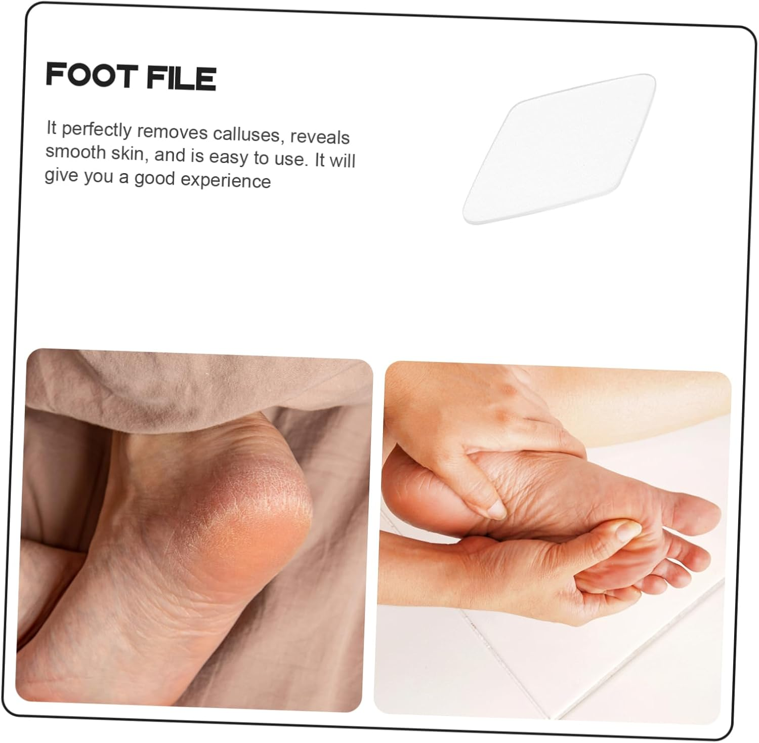 Foot Care Tool Glass Foot File Ergonomic Design Easy to Hold for Callus Dead Skin Removal image number 4