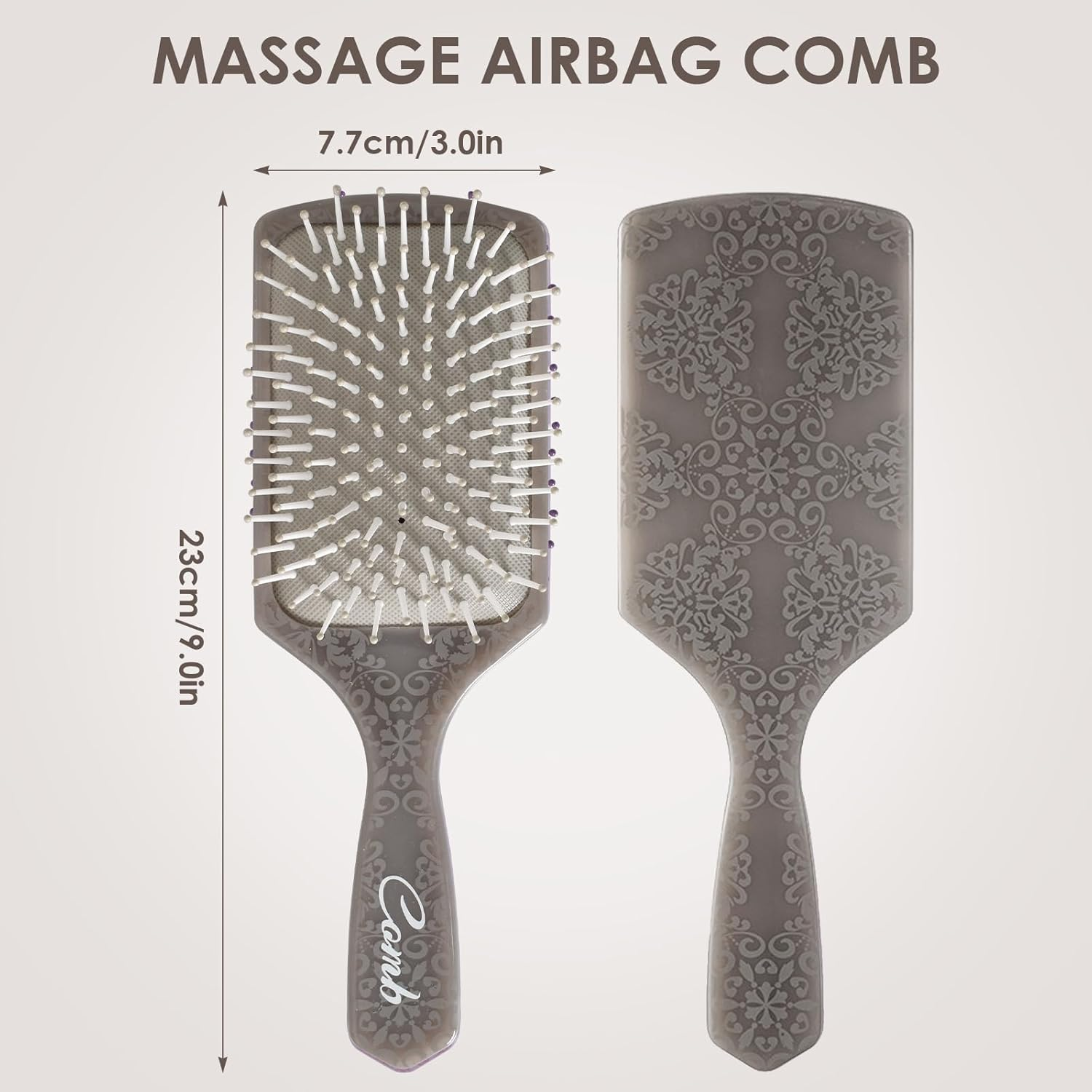 Rylae Air Cushion Comb, Massage Brush for Scalp, a Brush for Dry and Wet Hair, Curling Brush, Suitable for Curly, Straight, Thick, Thin, Damaged Hair (Brown) image number 3