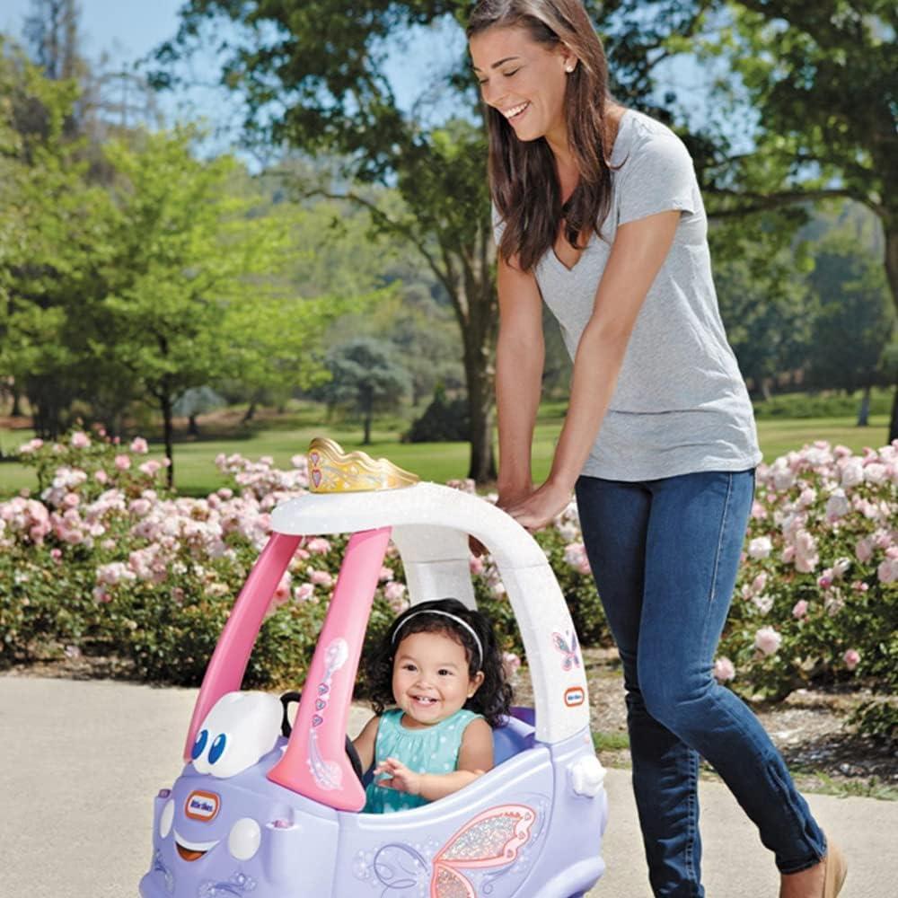Little Tikes Fairy Cozy Coupe Car - Ride-On with Real Working Horn, Clicking Ignition Switch, & Fuel Cap - Ages 18 Months to 5 Years image number 1