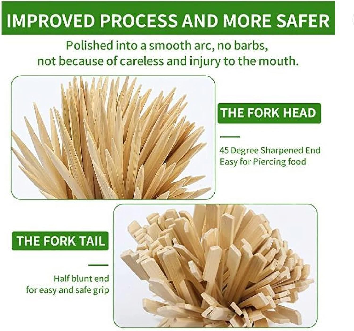 3.5 Inch Bamboo Skewers, 300 PCS Bamboo Paddle Wood Picks, Toothpicks for Appetizers, Cocktail Picks for Drinks, Food Picks, BBQ, Sandwich, Barbecue Snacks. image number 6