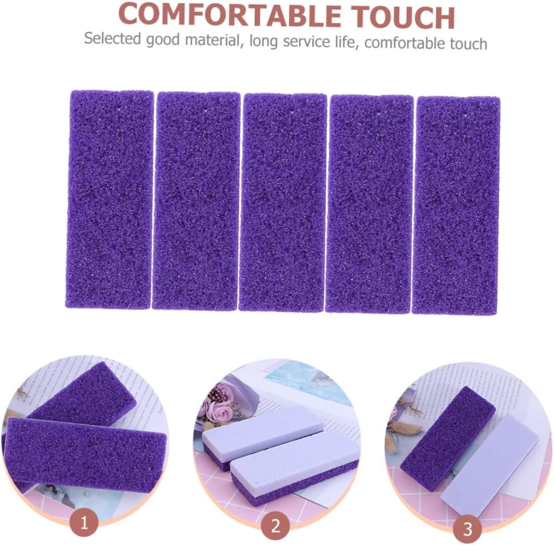 LIFKOME Volcanic Stone Foot Callus Remover 5Pcs Pack Dead Skin Removal Tool Foot Care File for Cracked Heels and Corns Pedicure Accessory for Home Use image number 1