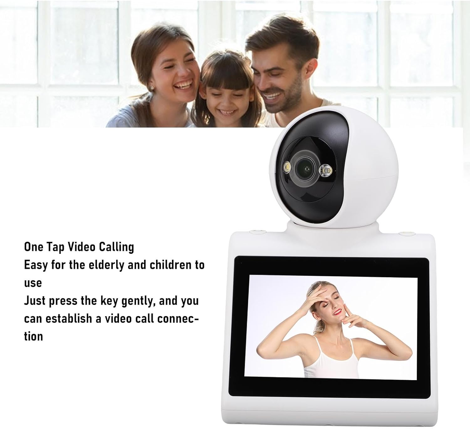 MENDUNER Indoor Smart Security Camera, 2MP HD Dog-Camera, One Tap Video Calling, Motion Detection for Baby and Pet Monitor, Maximum Supported 128G. image number 4