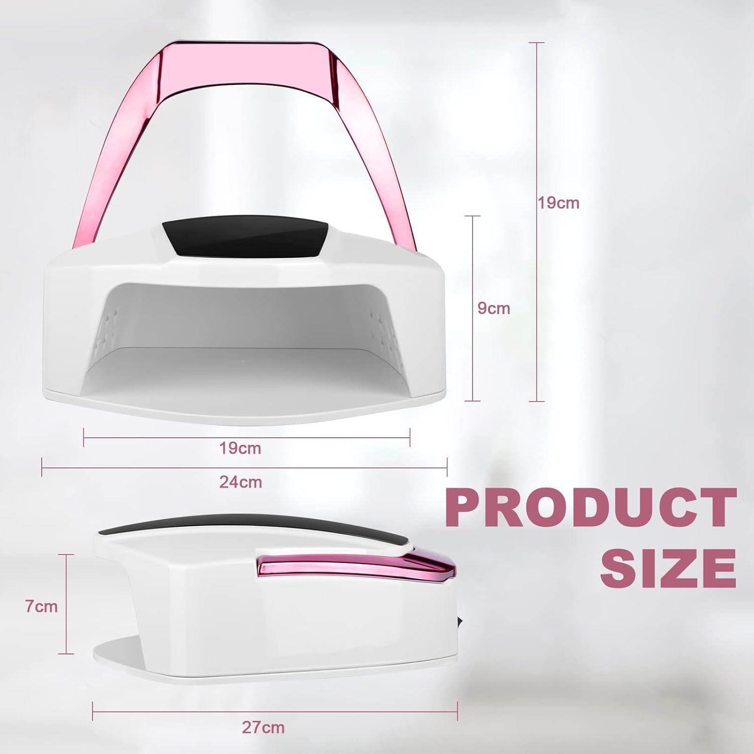 96W Rechargeable UV Light for Nails - Cordless LED Lamp with Portable Handle, Auto Infrared Sensor, 4 Timers - Professional Curing Tool for Gel Polish (White) image number 3