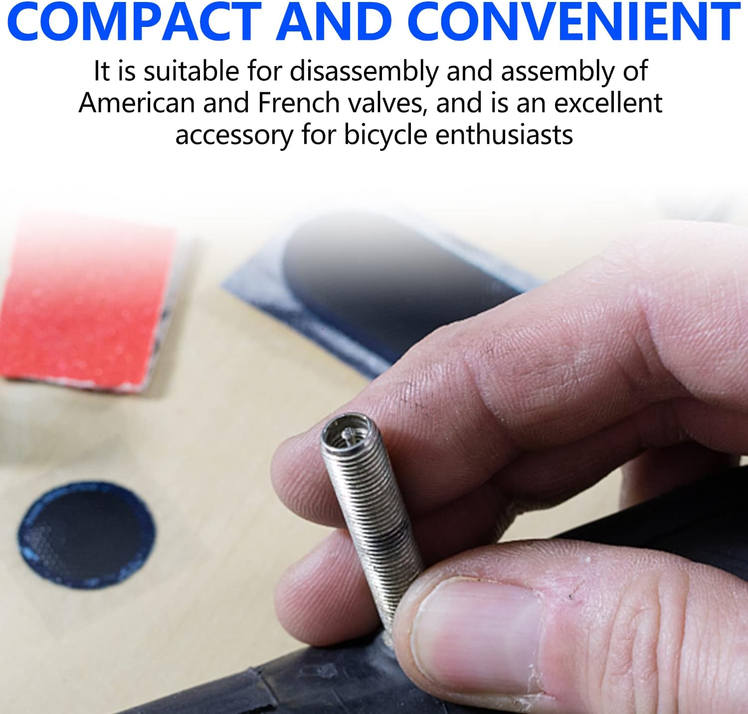 EKIND Valve Core Remover Tool Kit Bike and Car Valve Core Repair Tool for Presta/Schrader Tube (1Pcs, Red) image number 5