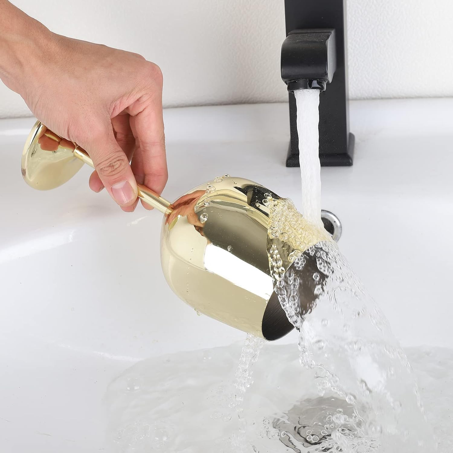 Stainless Steel Wine Glass - 18 Oz - Unbreakable Wine Glasses for Travel, Camping and Pool, Unique and Cool Portable Metal Wine Glass for Outdoor Events, Picnics (Gold, (Pack of 2)) image number 1