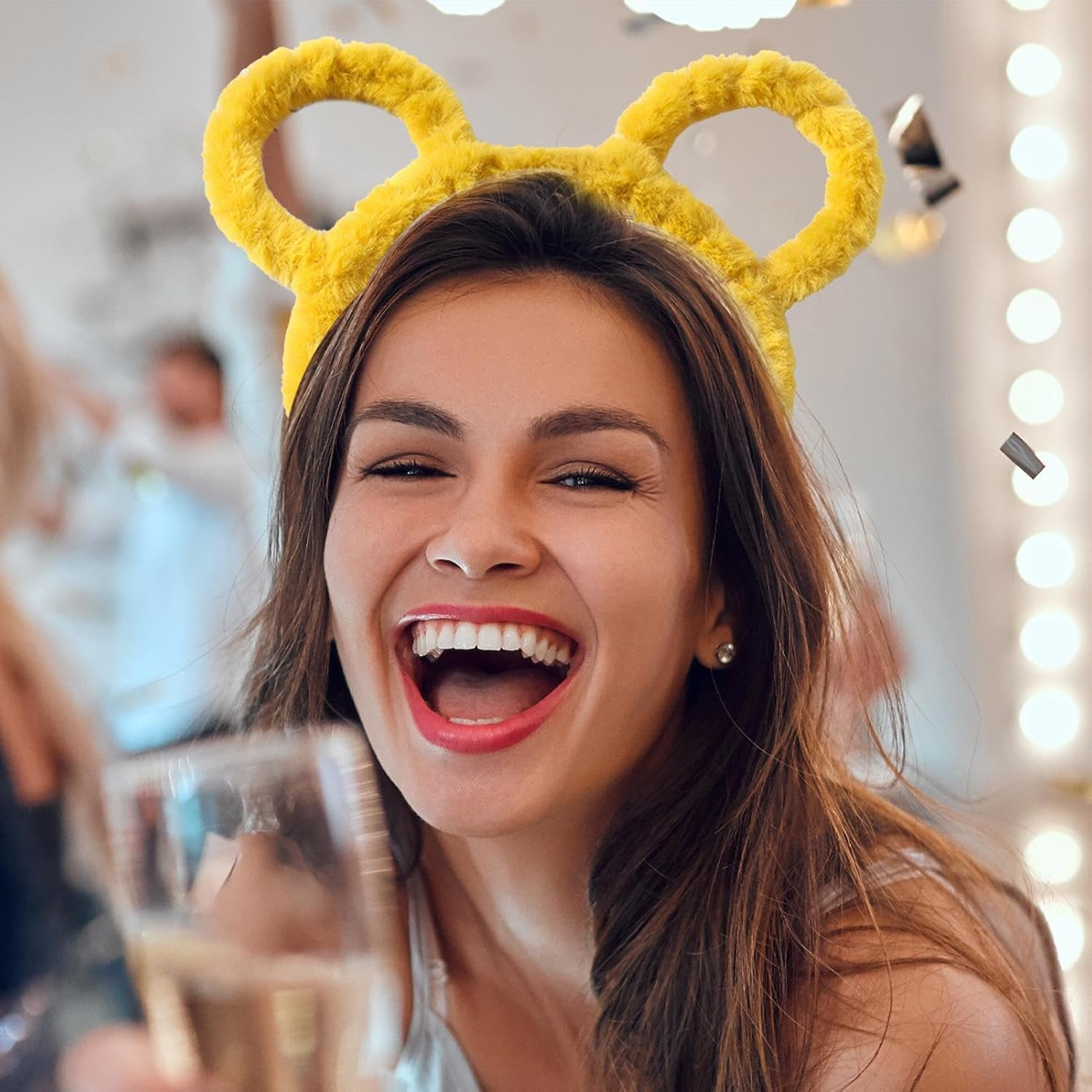 Cute Makeup Headband, Headbands for Women for Washing Face - Cute Makeup Headband for Women - Plush Headband, Soft Decorative Hair Accessories, Makeup Skincare Headband, Luminous image number 2