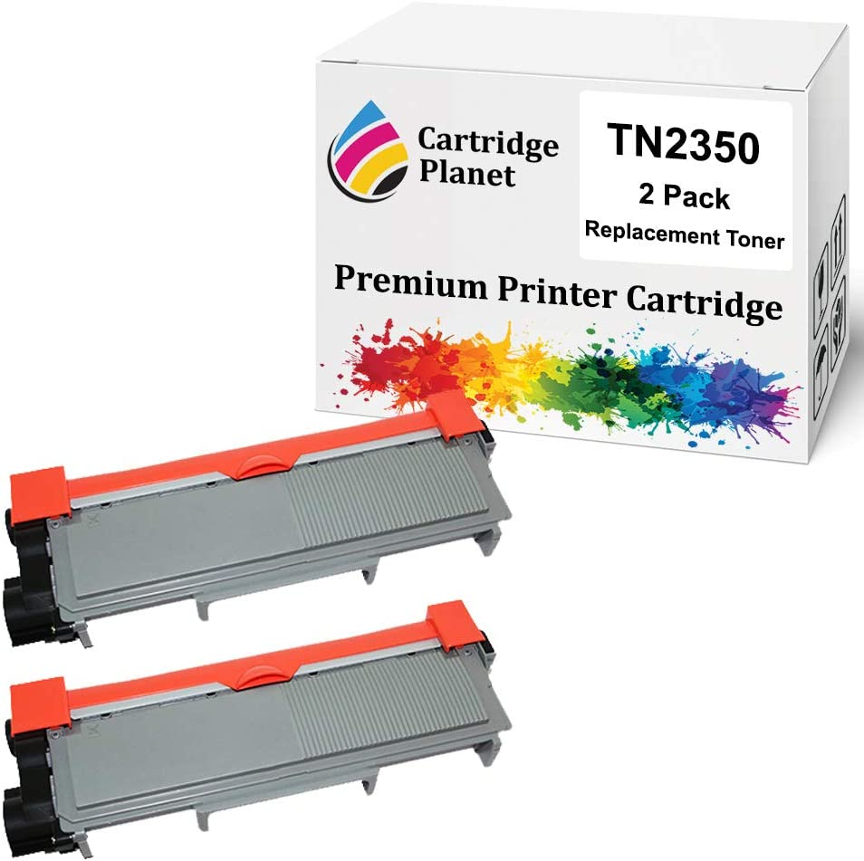 Cartridge Planet 2-Pack Compatible Toner Cartridge for Brother TN-2350 TN2350 (2,600 Pages) for Brother HLL2300D HLL2305W HLL2340DW HLL2365DW HLL2380DW MFCL2700DW MFCL2703DW MFCL2720DW MFCL2740DW