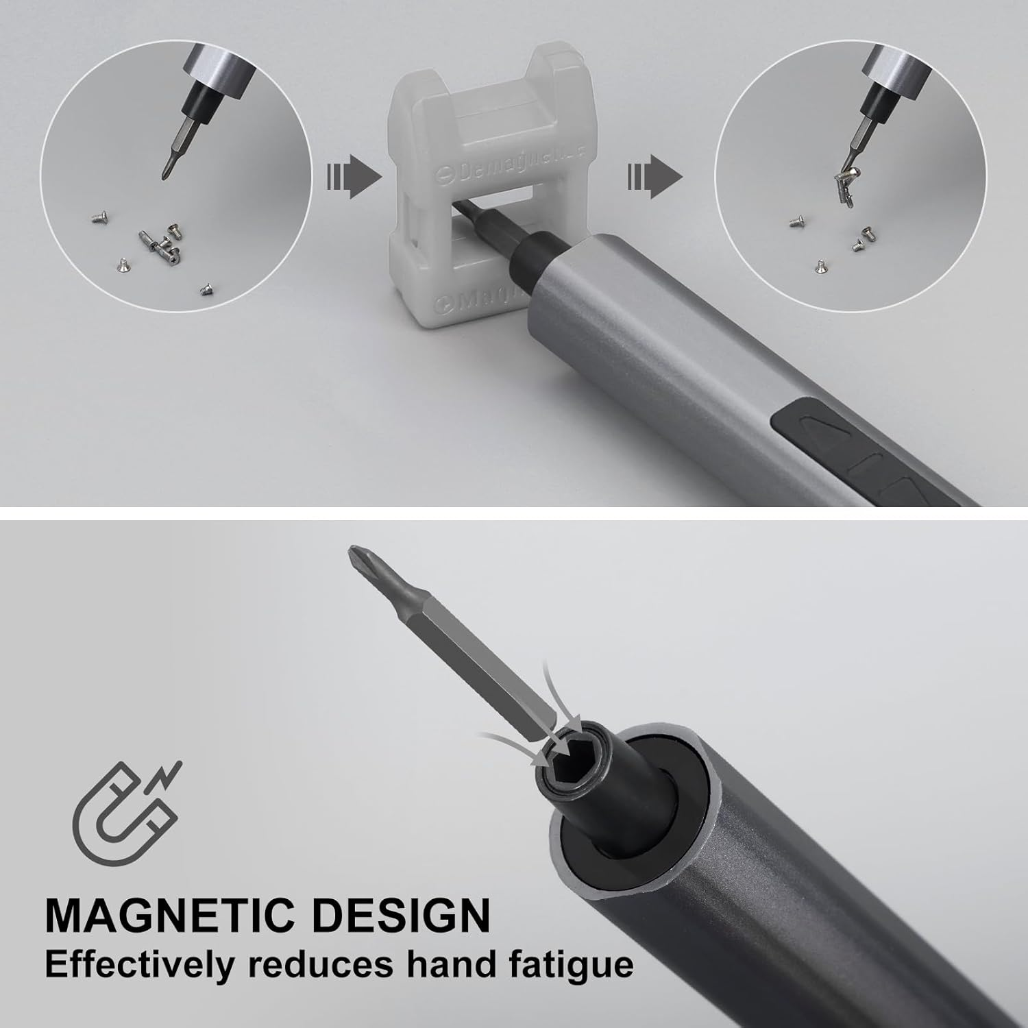 SHARDEN Mini Electric Screwdriver,29 in 1 Small Electric Screwdriver Kit with 24 Magnetic Bits,Precision Cordless Screw Driver Repair Tool for Phone Camera Laptop Watch - Blue image number 5