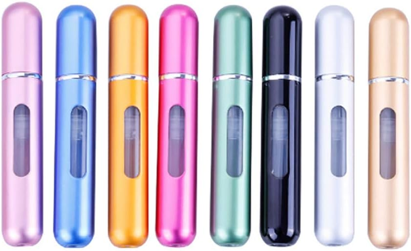 4 Pcs 8ML Perfume Storage Atomizer Empty Aluminum Spray Bottle Gold