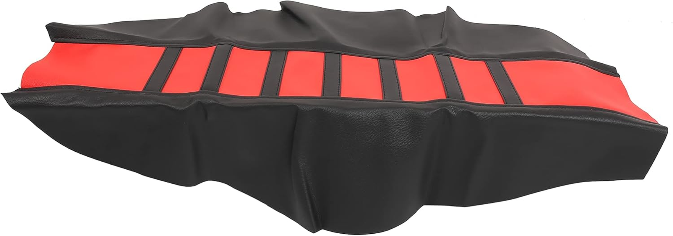X AUTOHAUX Motorcycle Dirt Bike Faux Leather Soft Seat Cover anti Slip Seat Cushion Red Black image number 3