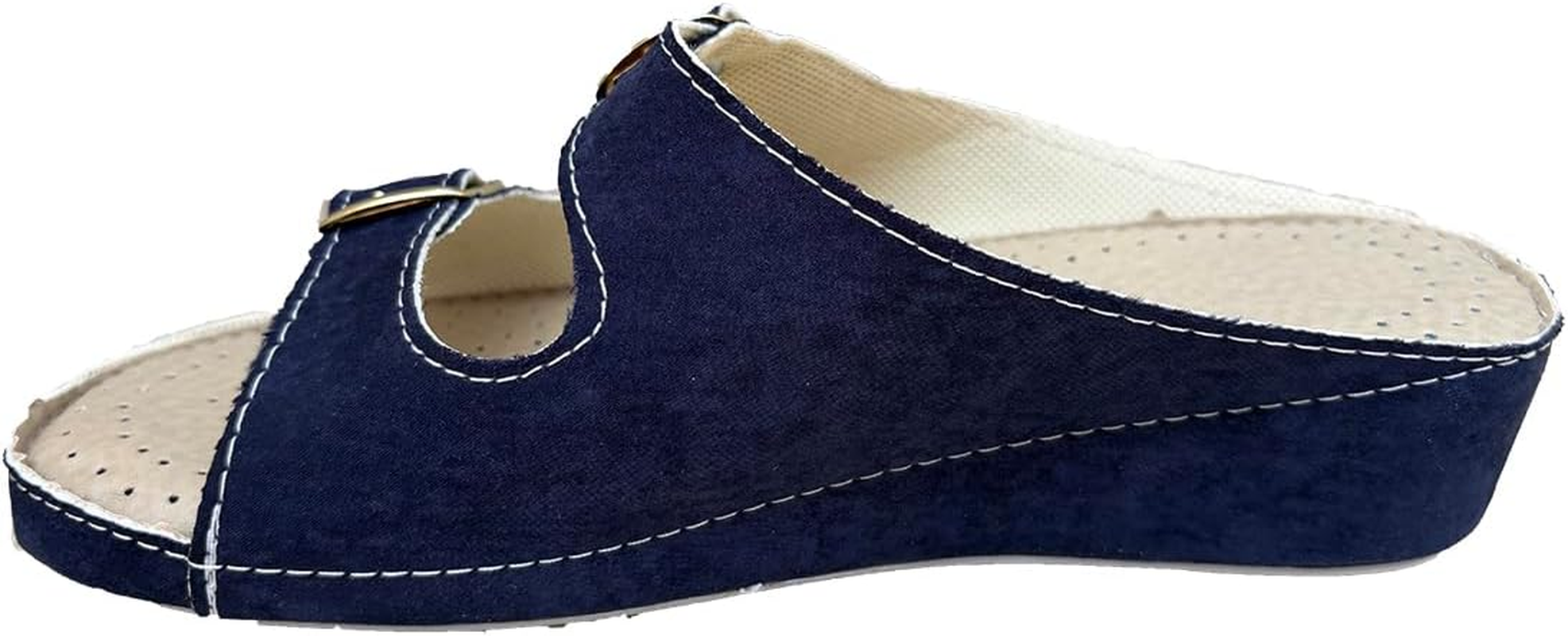 Magenta Women'S Comfort Love Cristina Fabric Double Buckle Adjustment Slippers Vegan Friendly image number 5