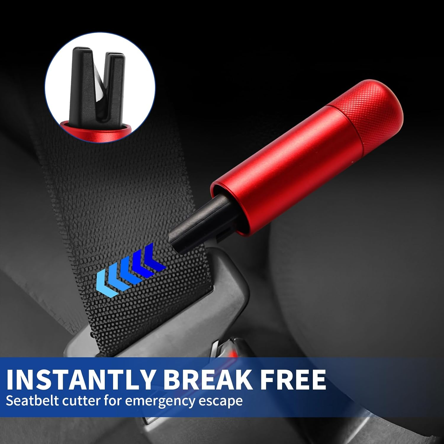 FRONTLINE Window Breaker and Seatbelt Cutter (2 Pack) Car Window Glass Breaker Safey Hammer Emergency Escape Tool Car Accessories