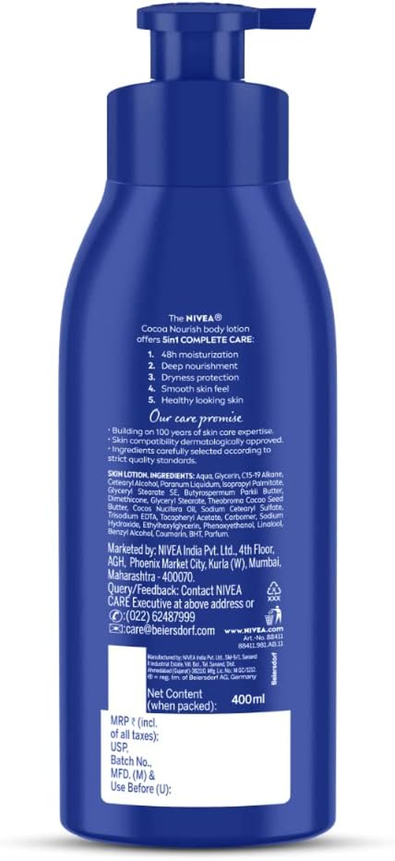 Nivea Cocoa Nourish Body Lotion 400Ml image number 6