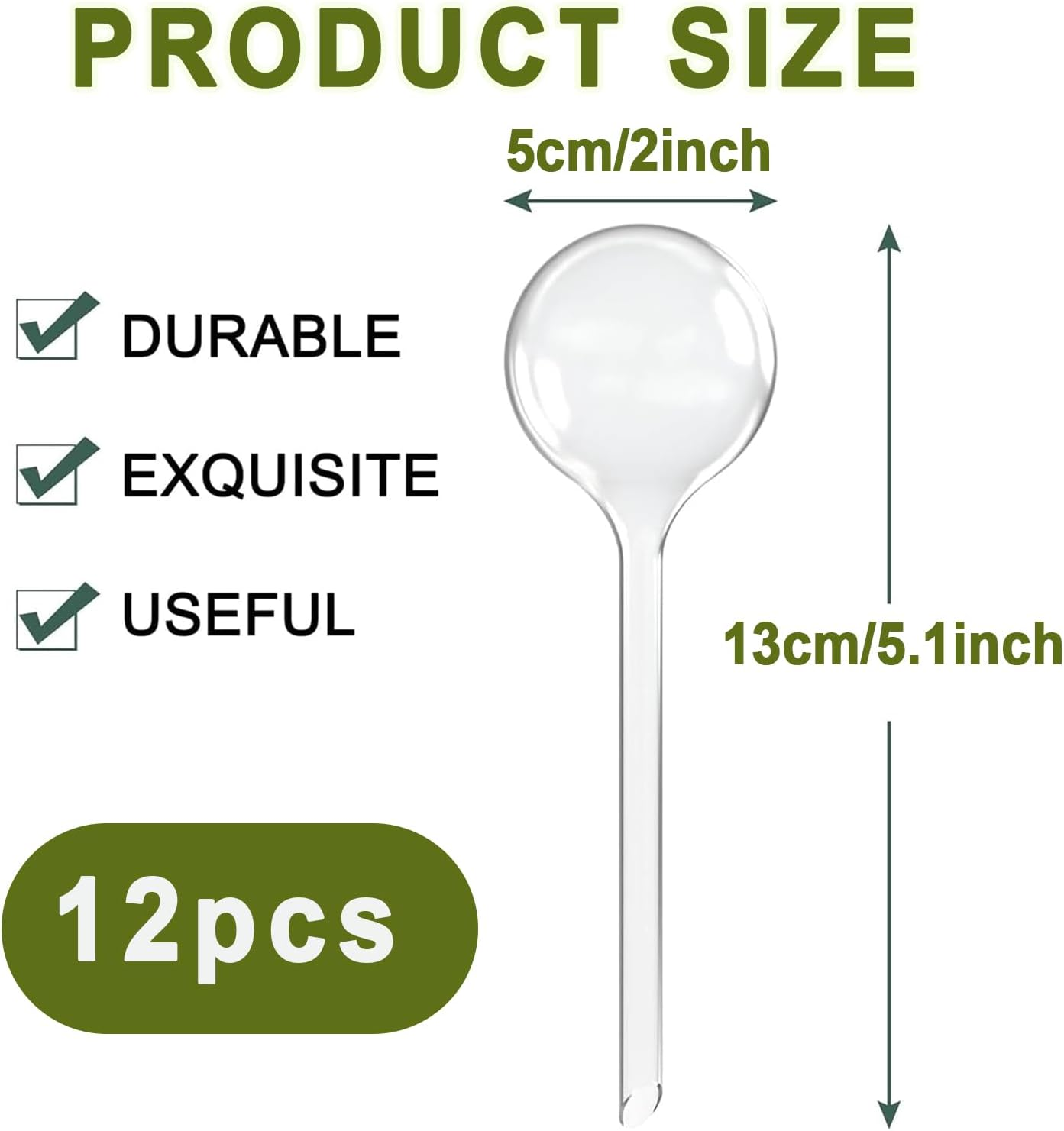 12 Pcs Plant Watering Globes, Automatic Watering Bulbs, Plastic Garden Watering Globes Insert Device, Water Device Drip for Plant, Self-Watering System for Indoor Outdoor Garden (Color) - Color image number 6