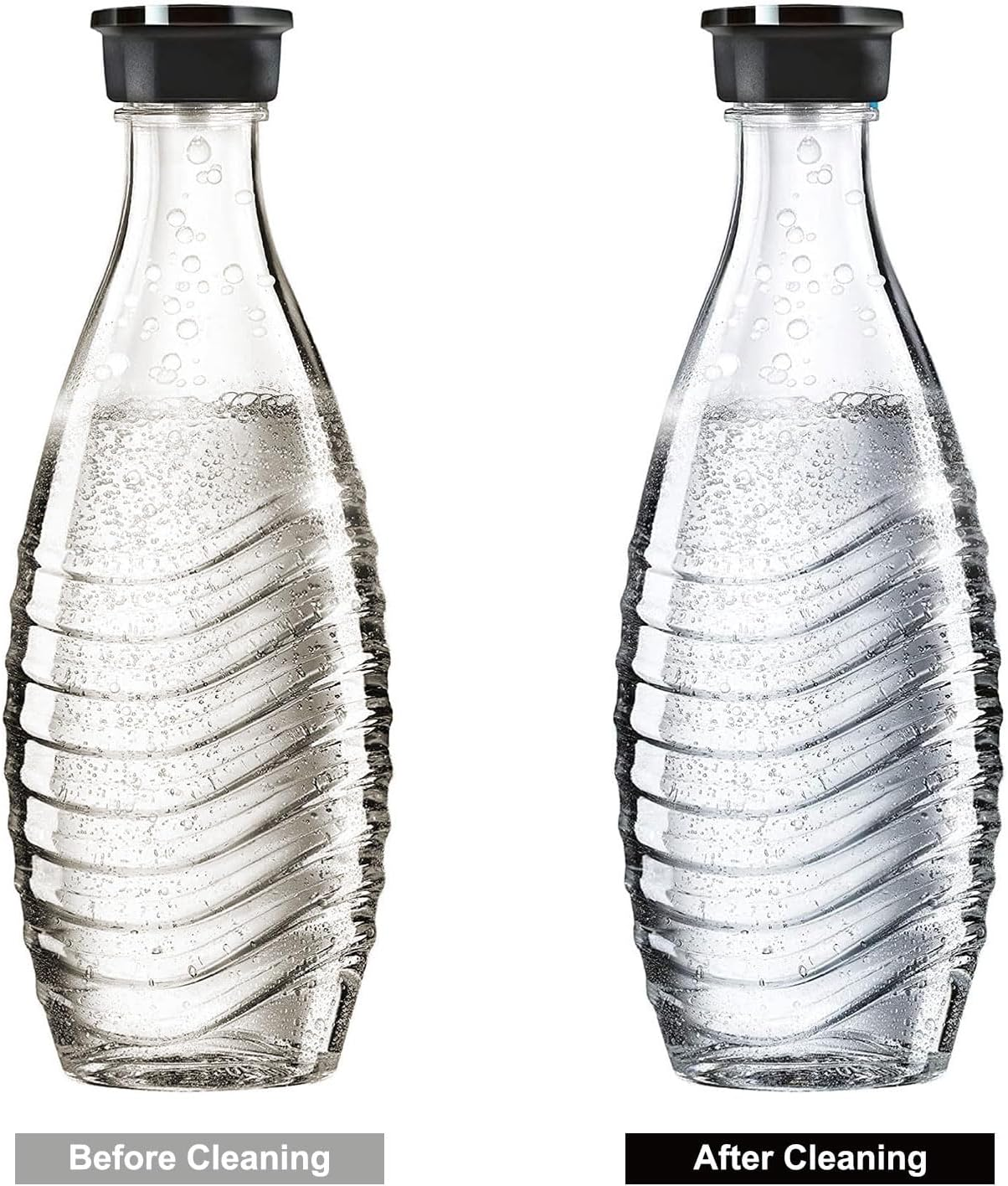 35 Cm Bottle Brush Compatible with Sodastream Bottles, Hard Bristles and a Soft Sponge, Scratch-Free Bottle Cleaner Brush Removes Stubborn Dirt, Sodastream Accessories (Black) image number 3