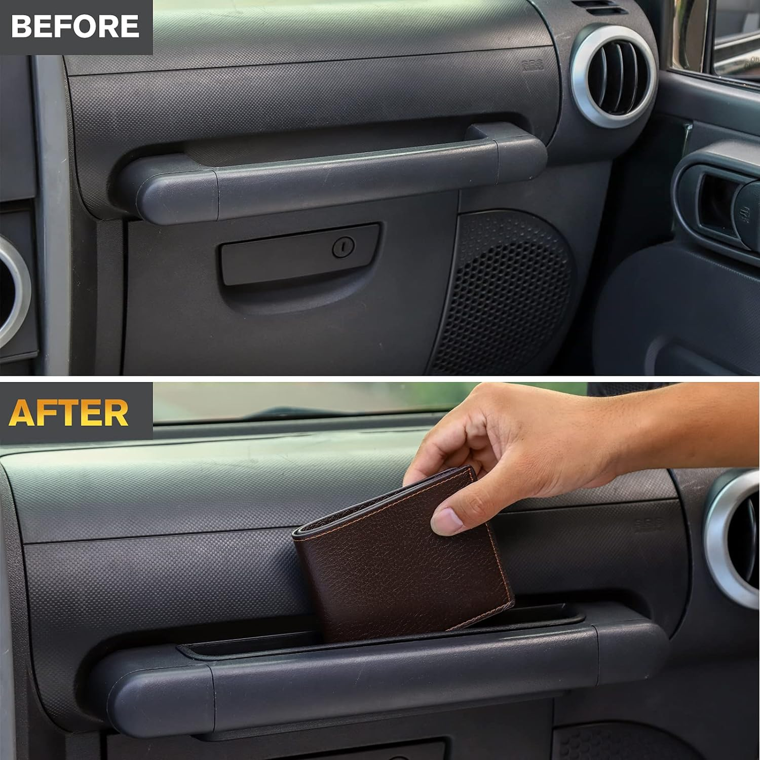 Cherocar Grab Tray Passenger Storage Box Handle Storage Box Tray Organizer Grab Accessory (For Jeep Wrangler Jk 2007-2010) image number 4