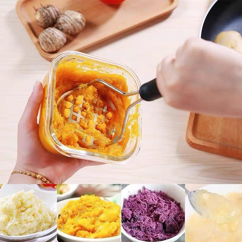 AIMALL Stainless Steel Potato Masher 10.2 Inch Vegetable Fruit Press Crusher Tool with Non-Slip Handle for Smooth Mash image number 4
