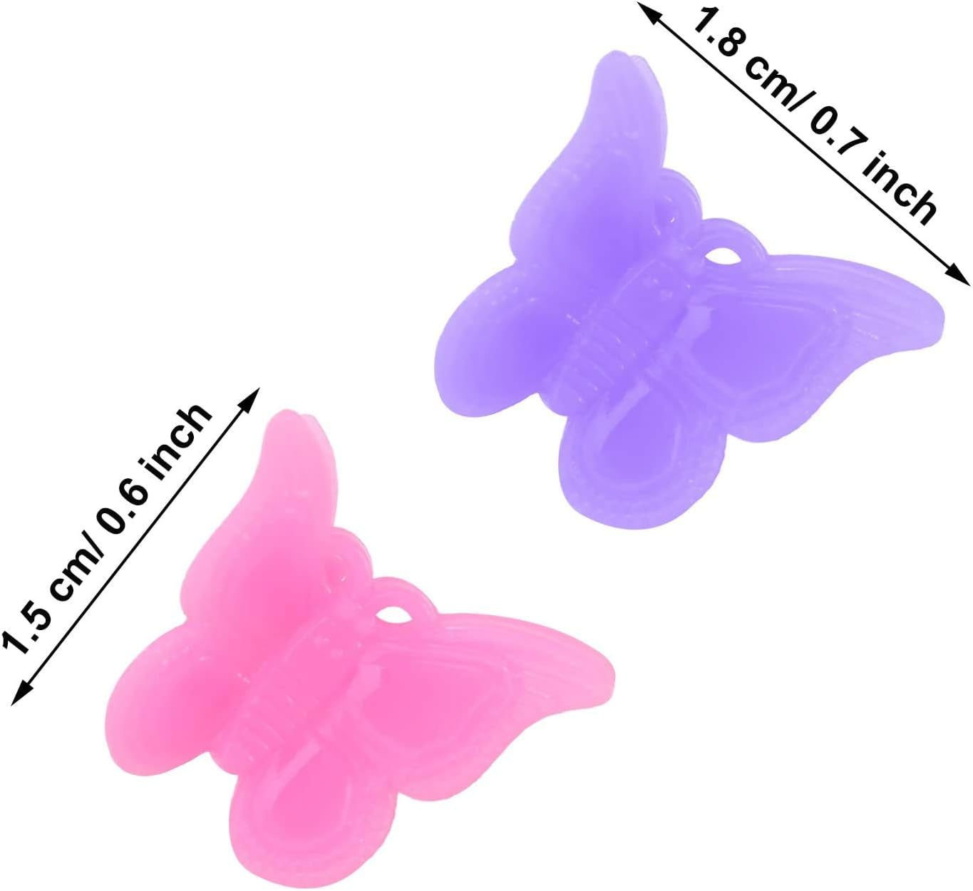 50 Pack Butterfly Hair Clips Pastel Mini Cute Accessories for 90S Girls Women, Matte Colors Assorted Color, Beautiful and Random Colour image number 2