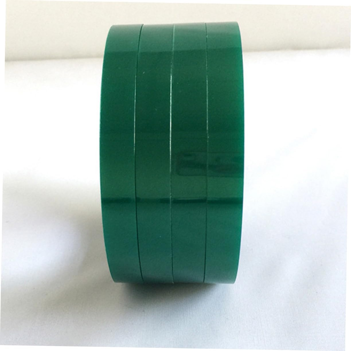 GARVALON 5Pcs Green Pet High Temperature Adhesive Tape 8Mm X 33M 0.06Mm Thickness for Car Spray Paint Circuit Board Shielding Plating Automotive Use image number 3