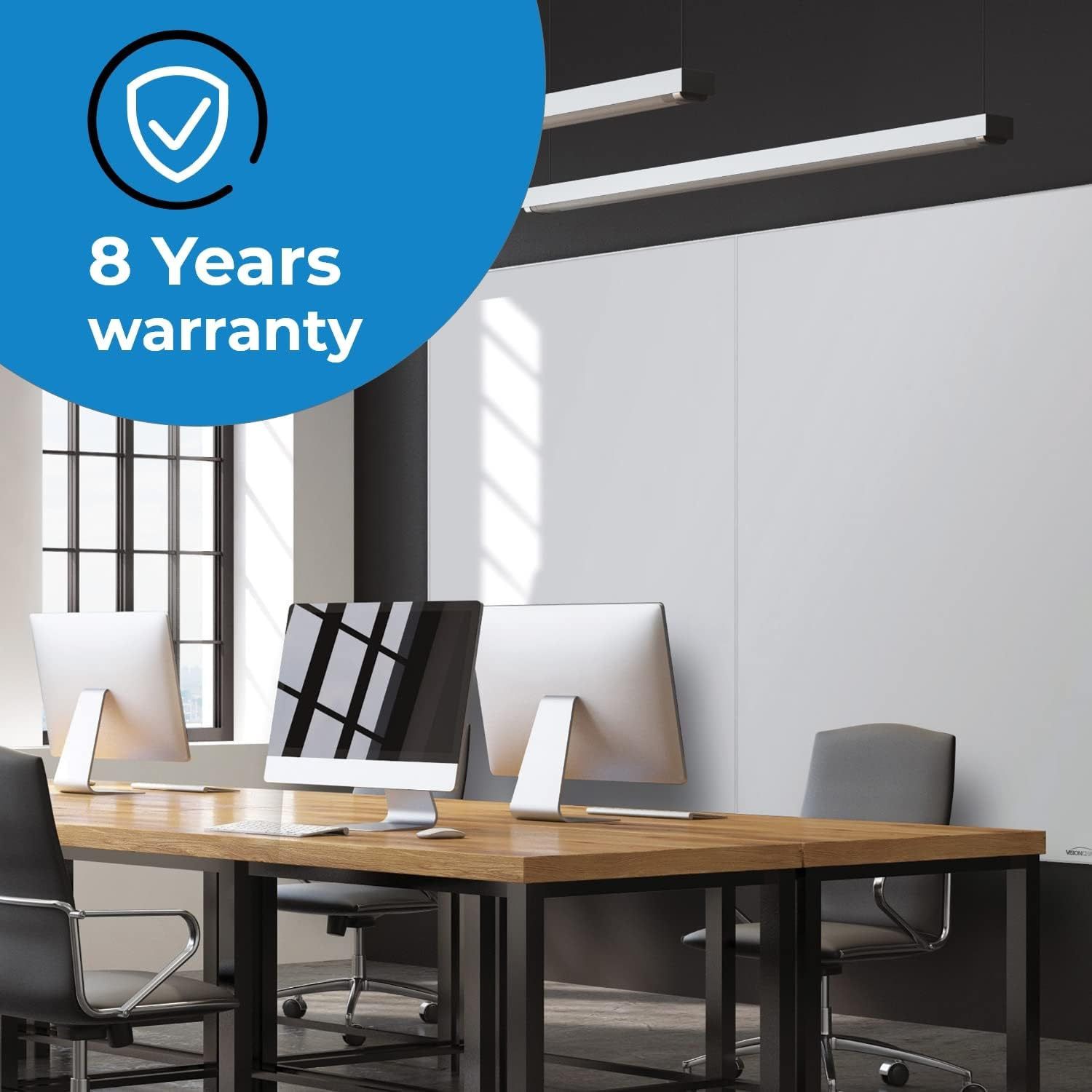 Visionchart Slim Edge Magnetic Whiteboard 1500 Mm X 1200 Mm, Minimalist Frame Whiteboard for Wall with Detachable Aluminium Pen Tray image number 2