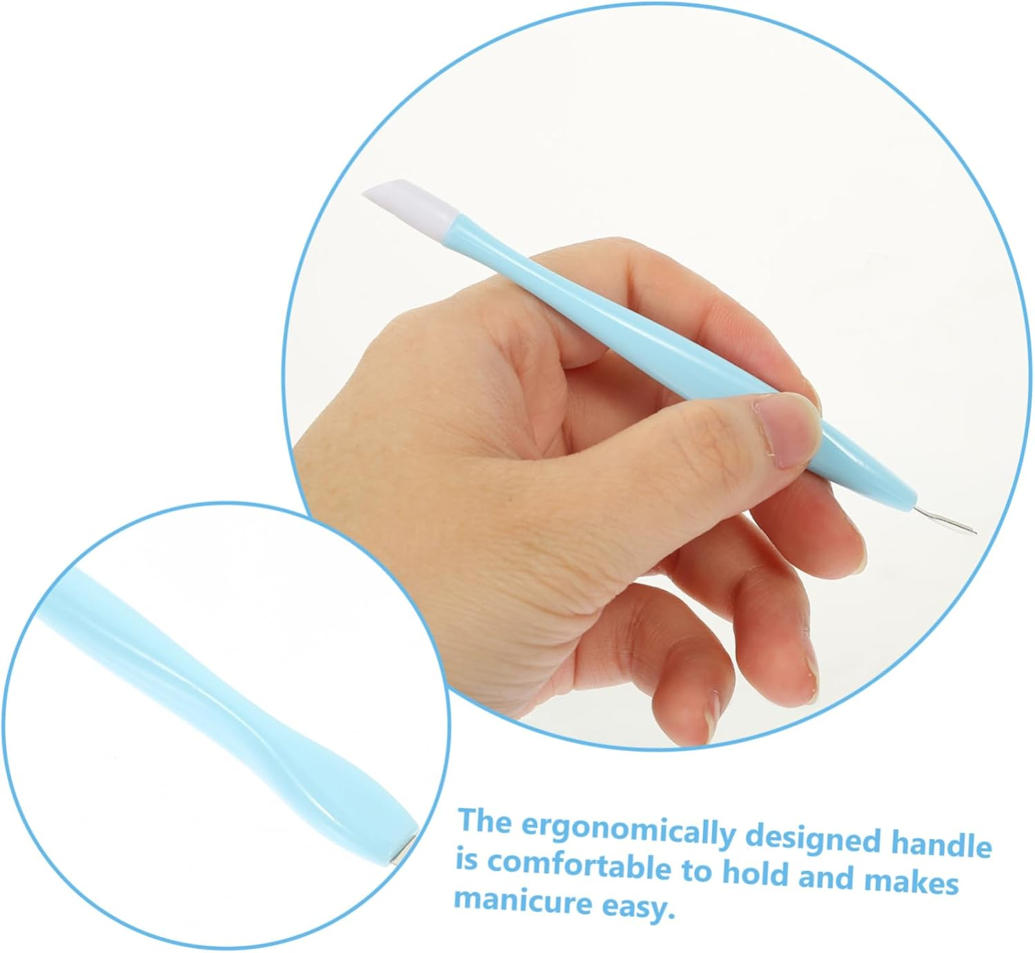 Happyyami 15Pcs Cuticle Peeler Scraper Dual Head Dead Skin Removal Tools for Manicure Nail Kit for Healthy Nails Easy Use image number 2