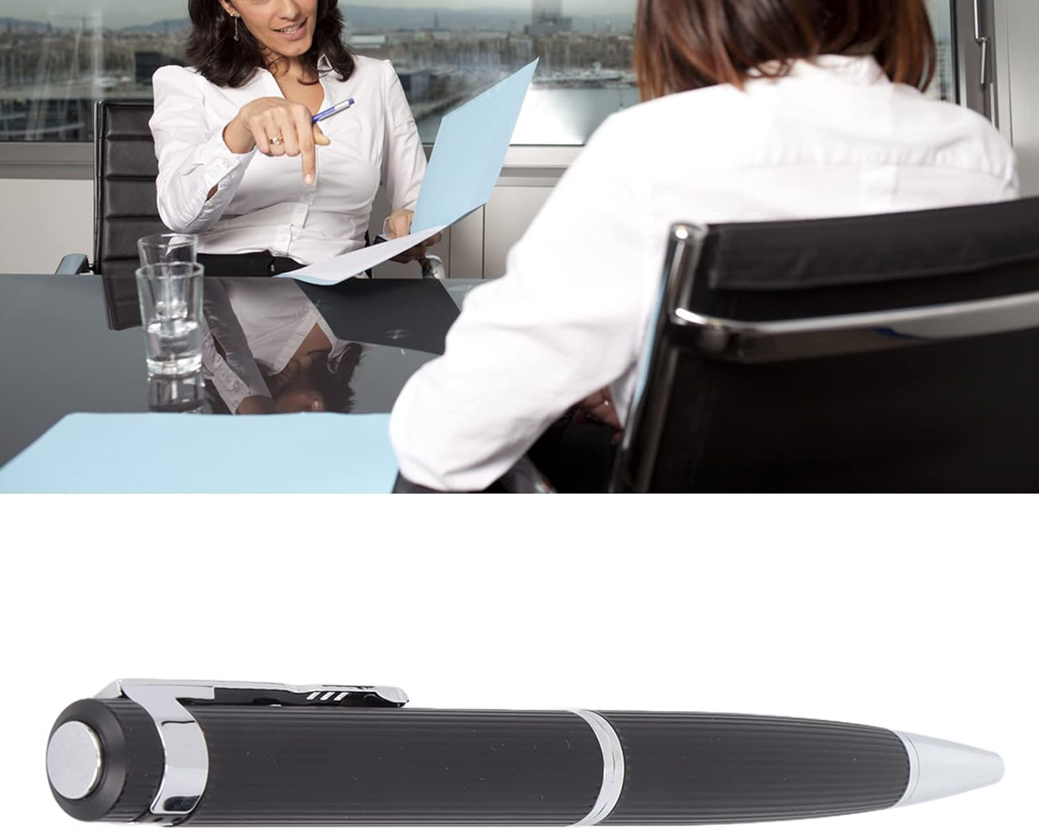 Digital Voice Recorder, Voice Recorder Pen for Meeting with HD Voice Activation, Portable Recording with MP3 Playback with Headphones, USB Rechargeable image number 1