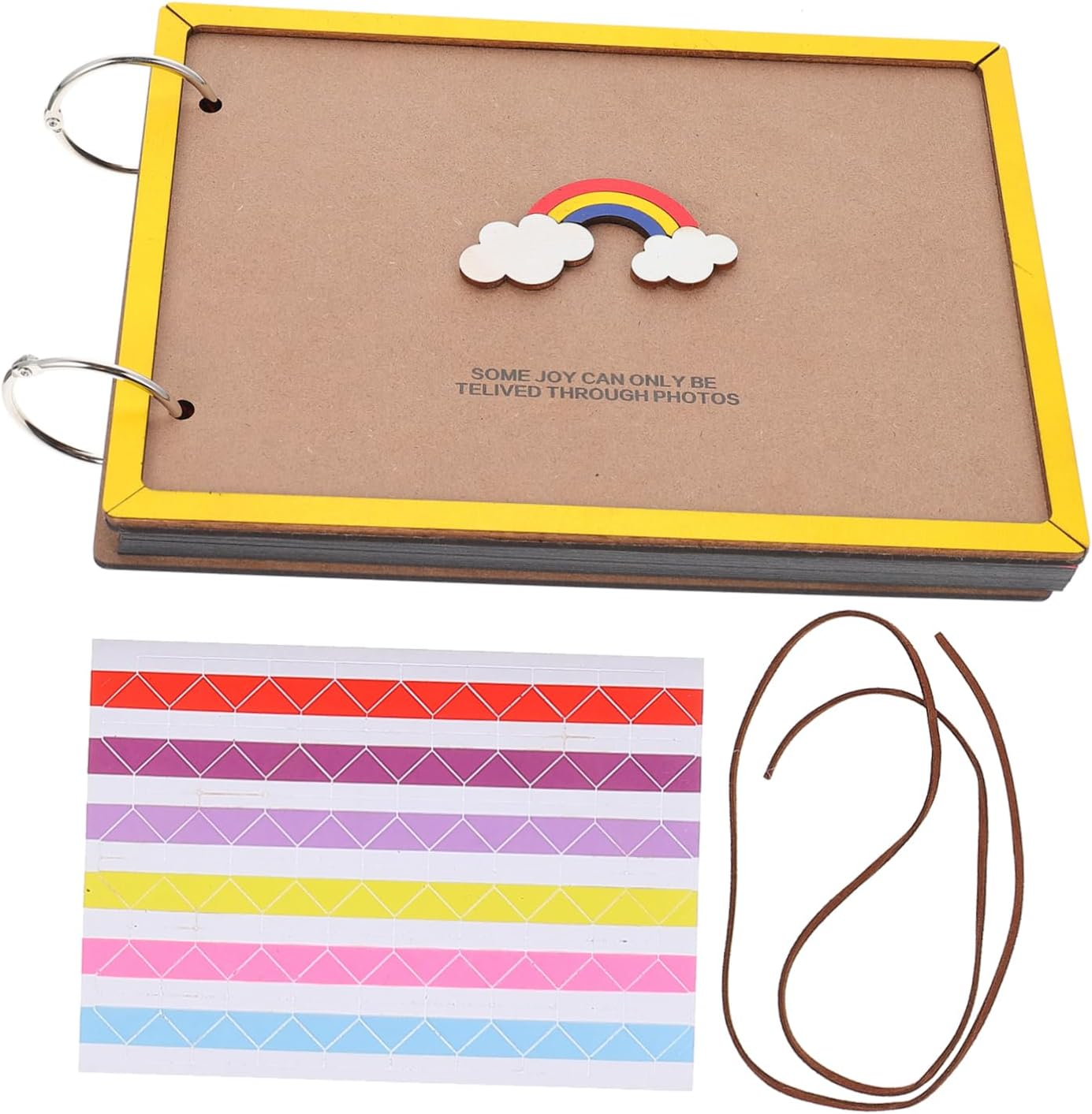 IMIKEYA 1Set Creative Photo Album for Family Memories Self-Adhesive Scrapbook Rainbow Design for Albums Travel Weddings and Anniversaries