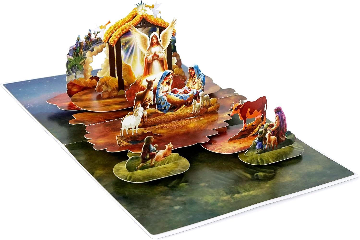 CUTPOPUP Holy Night, Christmas Card Pop Up, 3D Xmas, Merry Christmas, New Year, Holiday Greeting Card (Holy Night) CN295AU1520 image number 3