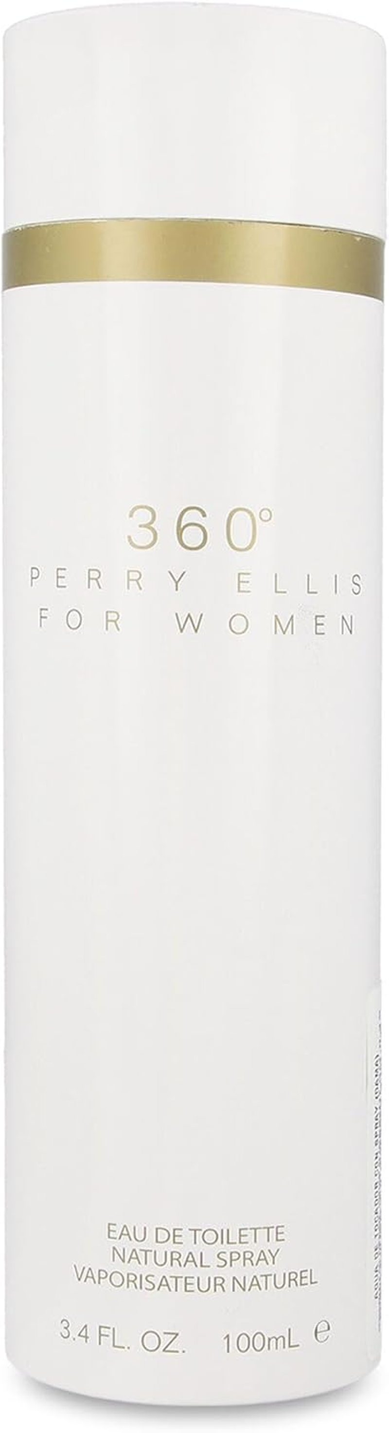 Perry Ellis 360&deg; Eau De Toilette, 100Ml, White, 3.4 Fluid Ounce (PE2552)